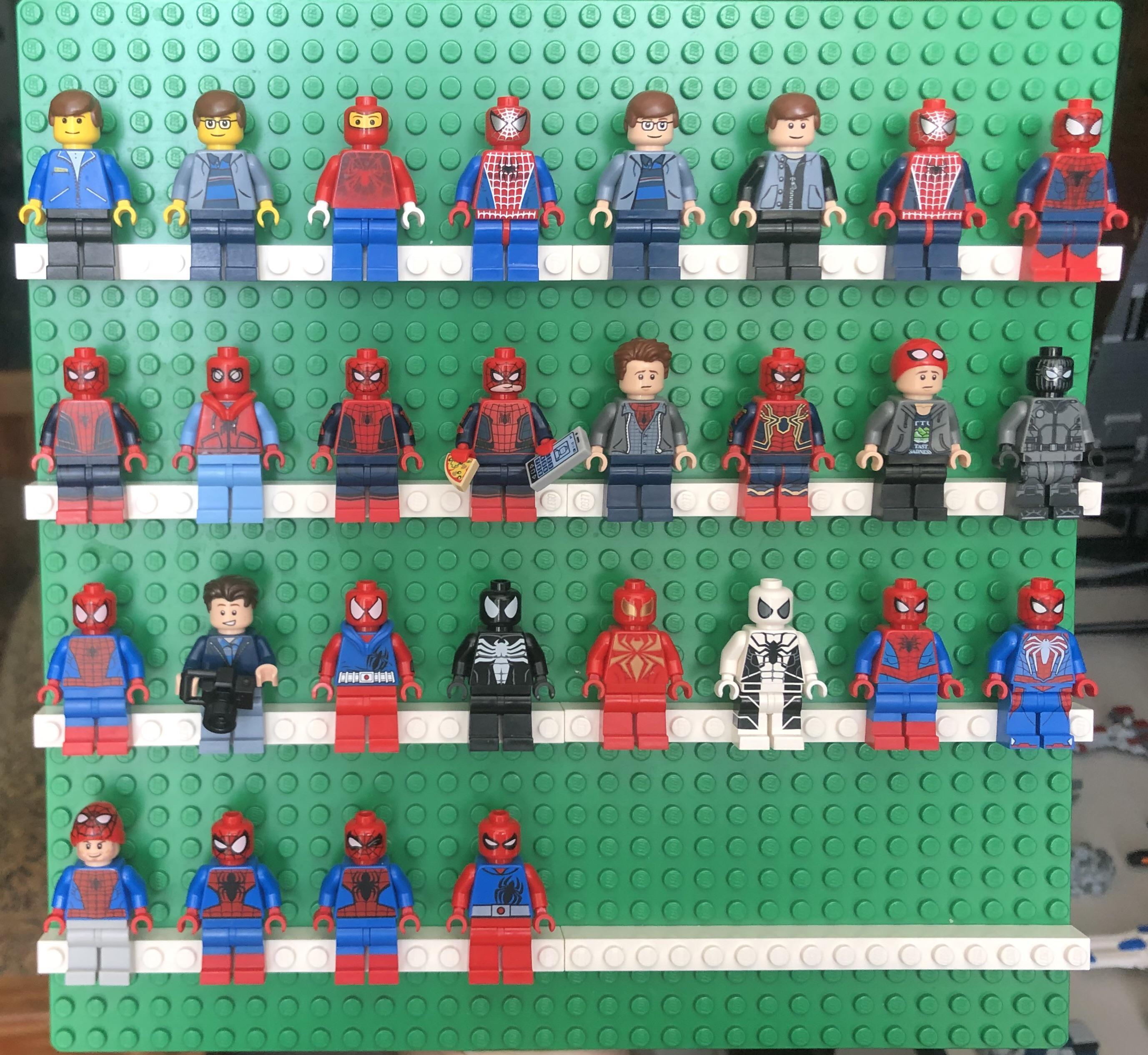My Minifigure Collection of Peter Parker/SpiderMan lego