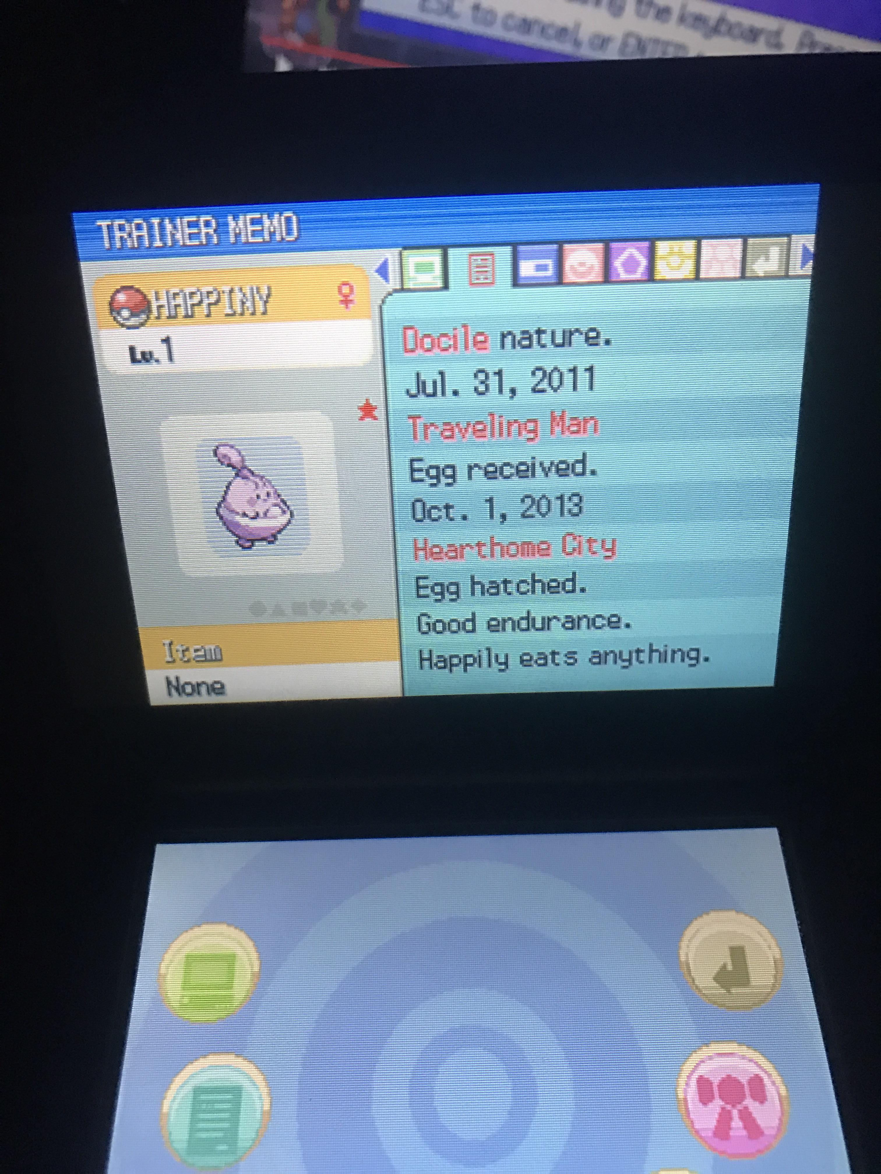 [gen4] Can't believe this! Log onto my old Pokemon diamond save and