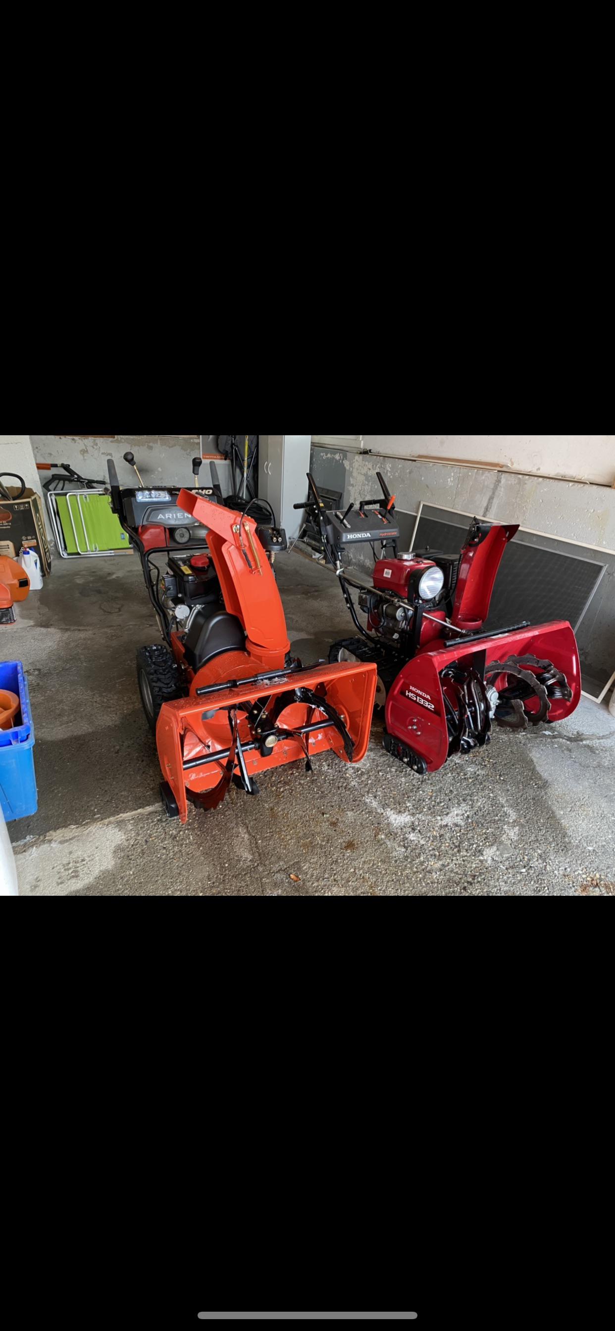 Thinking of selling both snowblowers and buying a brand new Honda