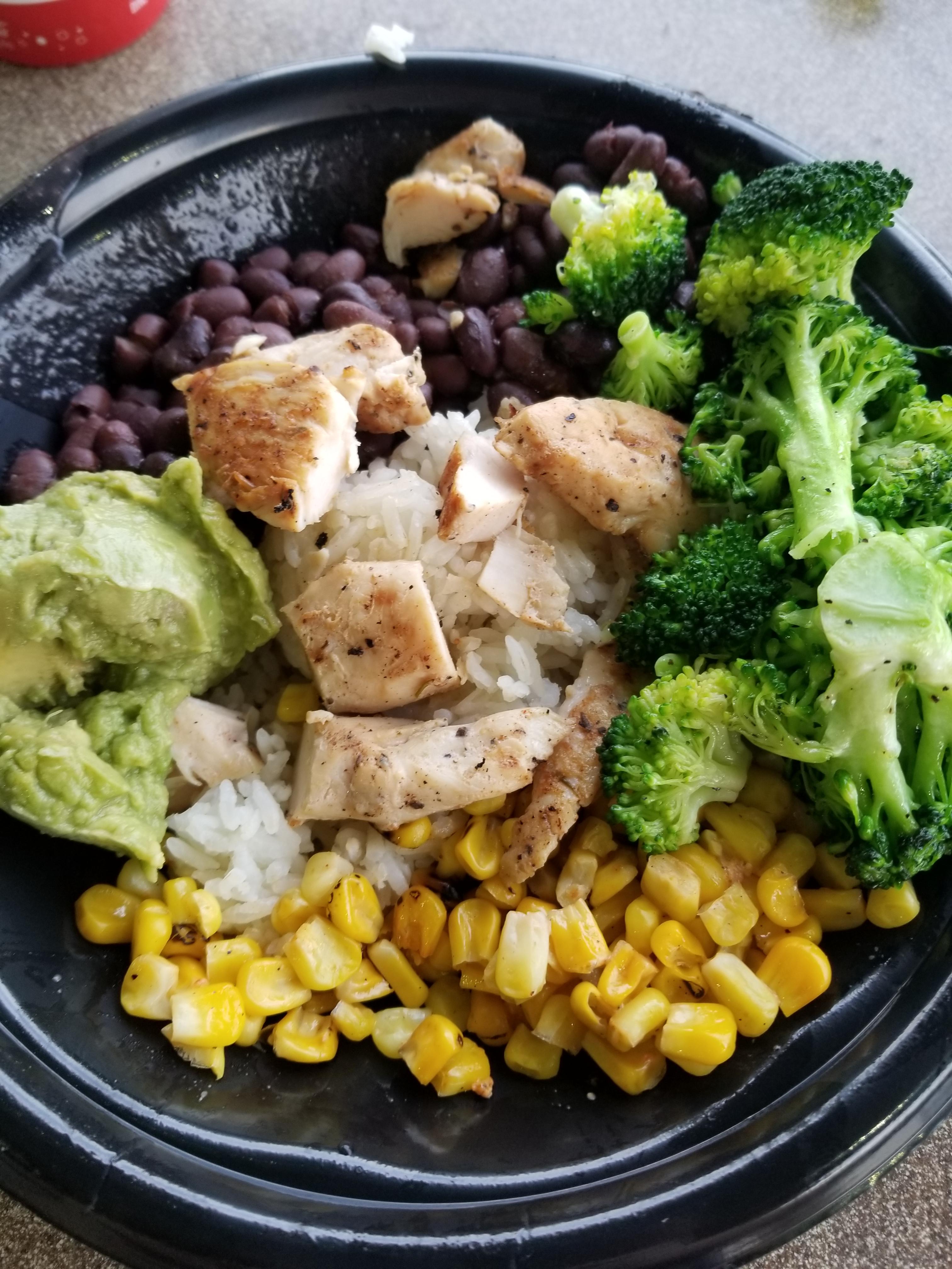 From PDQ, the saucy bowl, I had the thai peanut sauce with it. It was