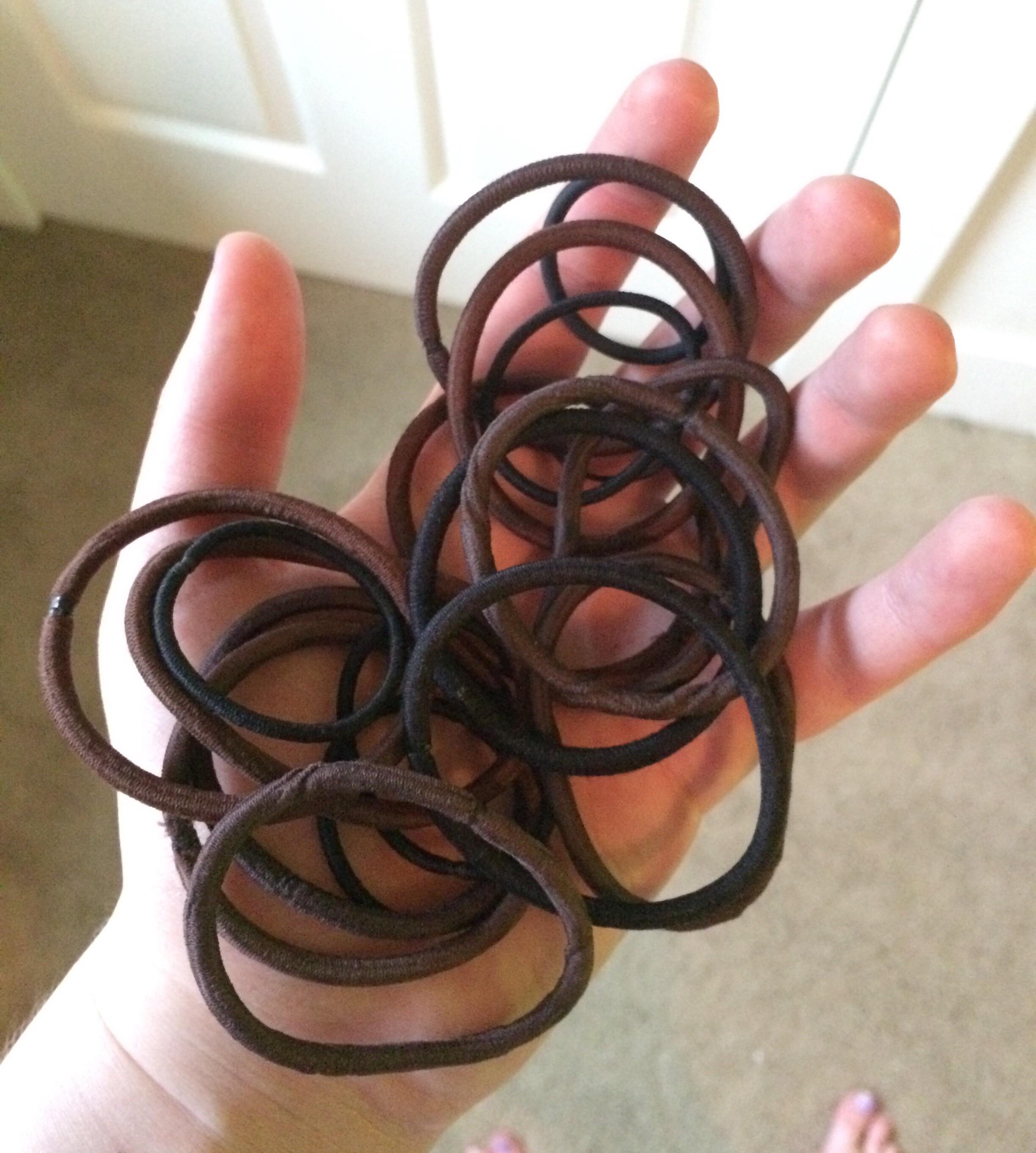 I was running low on hair ties and asked my mom if she could pick some