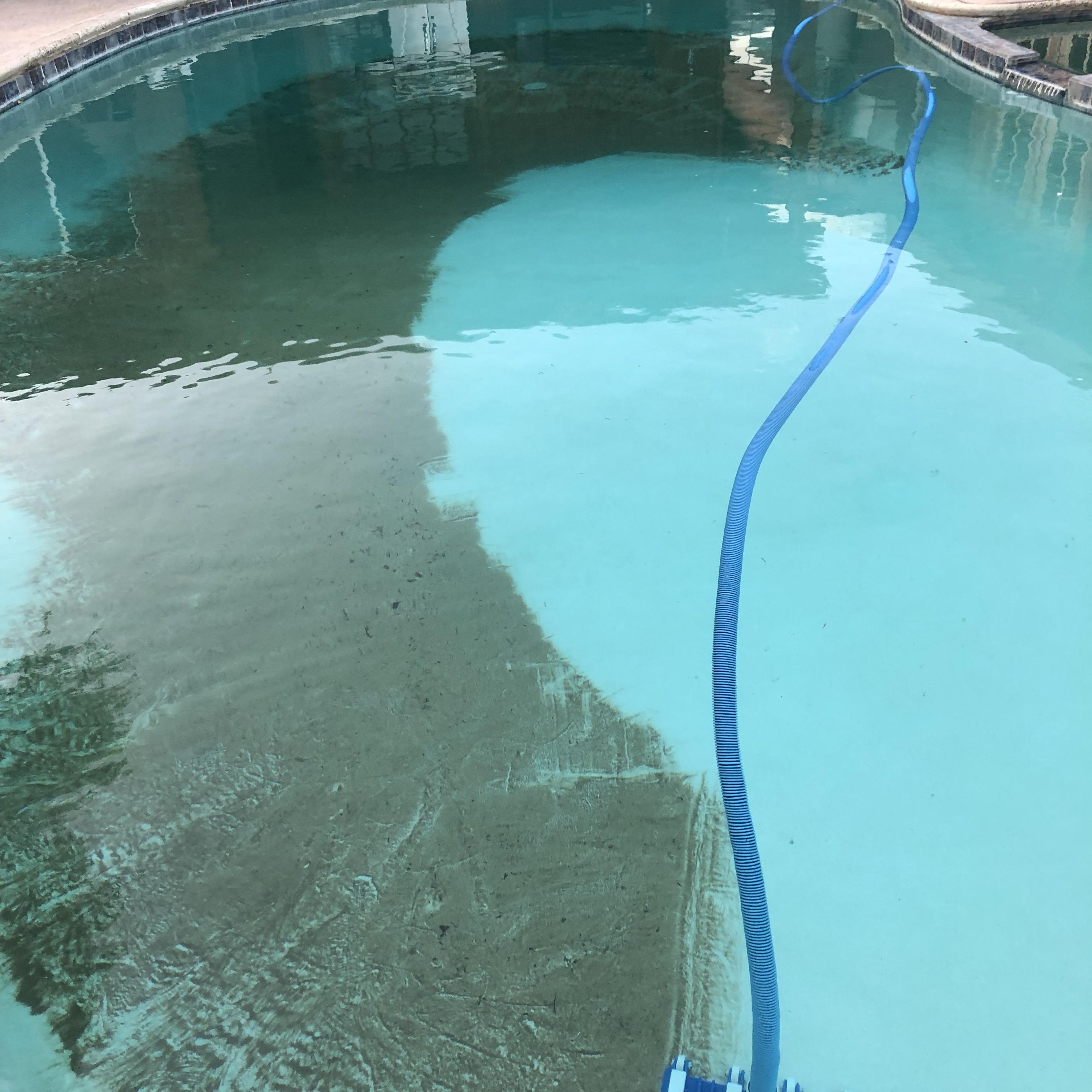 Vacuuming the pool after a dust storm. r/oddlysatisfying