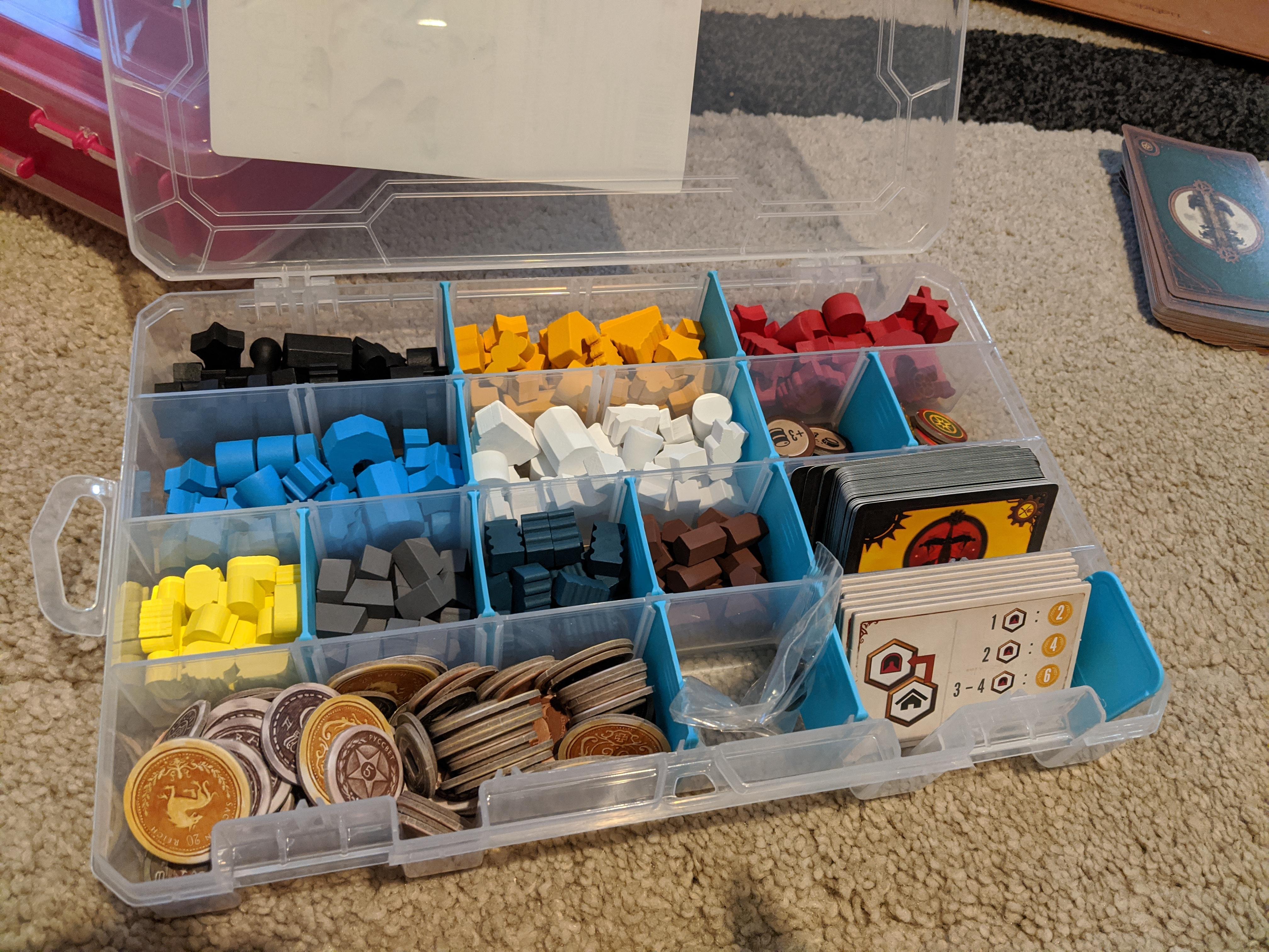 Found the perfect bin to organize my pieces and it fits in the box with