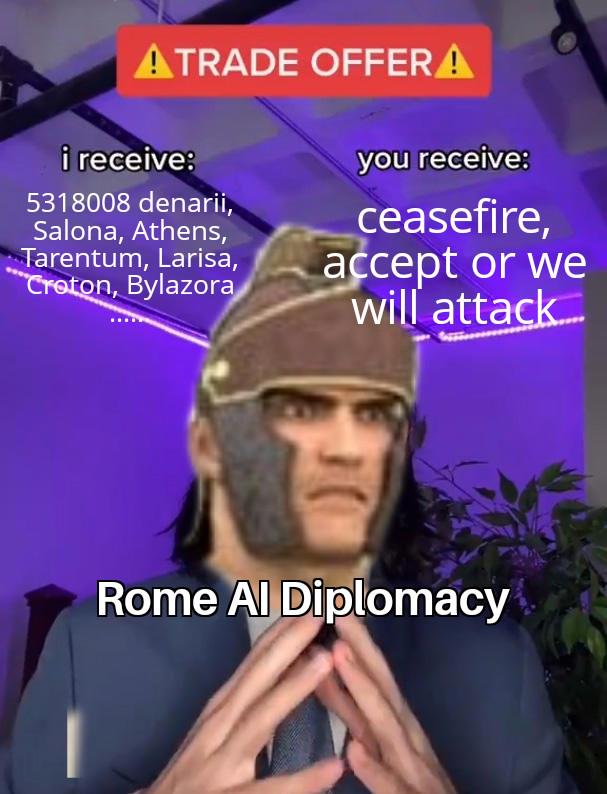 The is the best trade deal in the history of trade deals r/totalwar