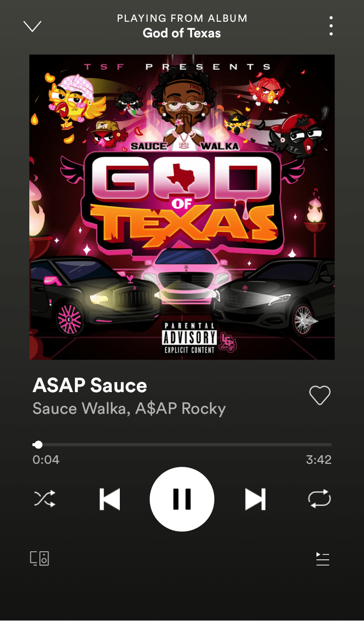 New Rocky feature on Sauce Walka's album. Prefer 19/ZUSHI over this one