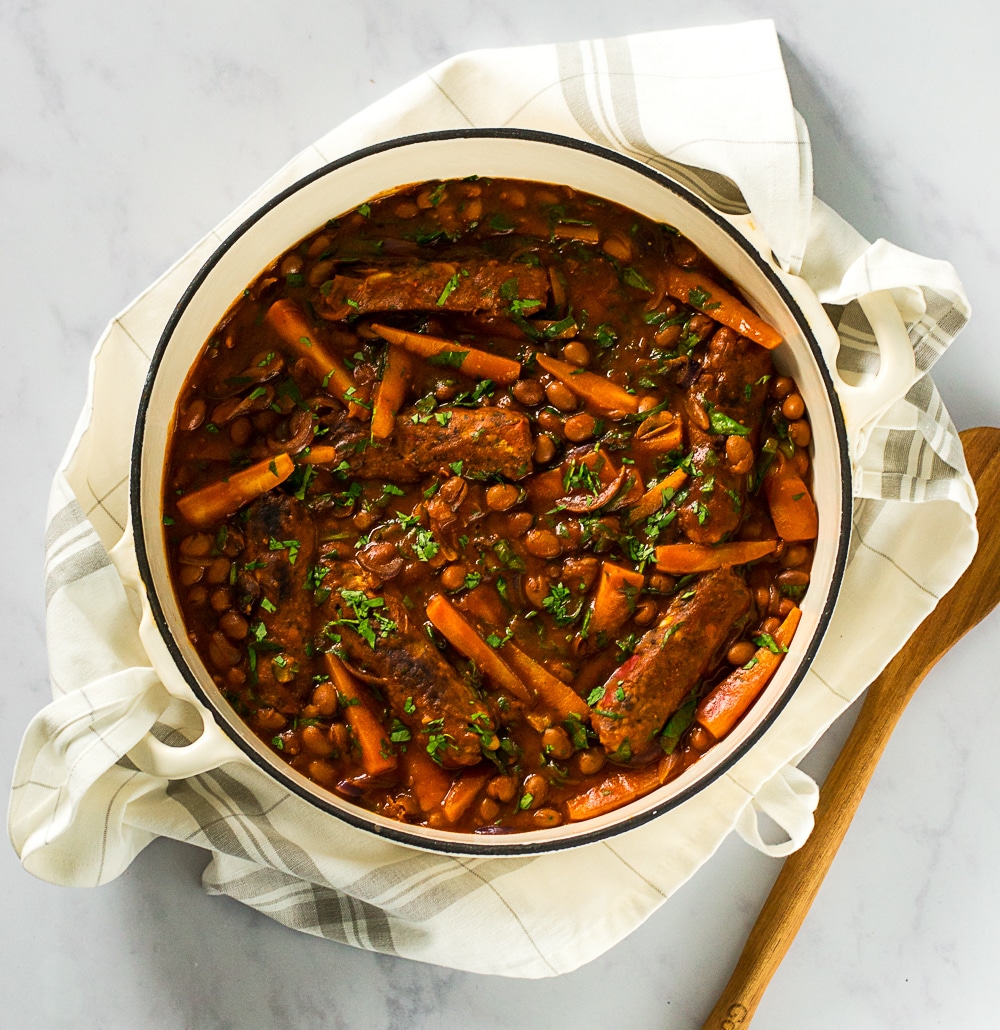 Vegan Sausage Casserole r/veganrecipes