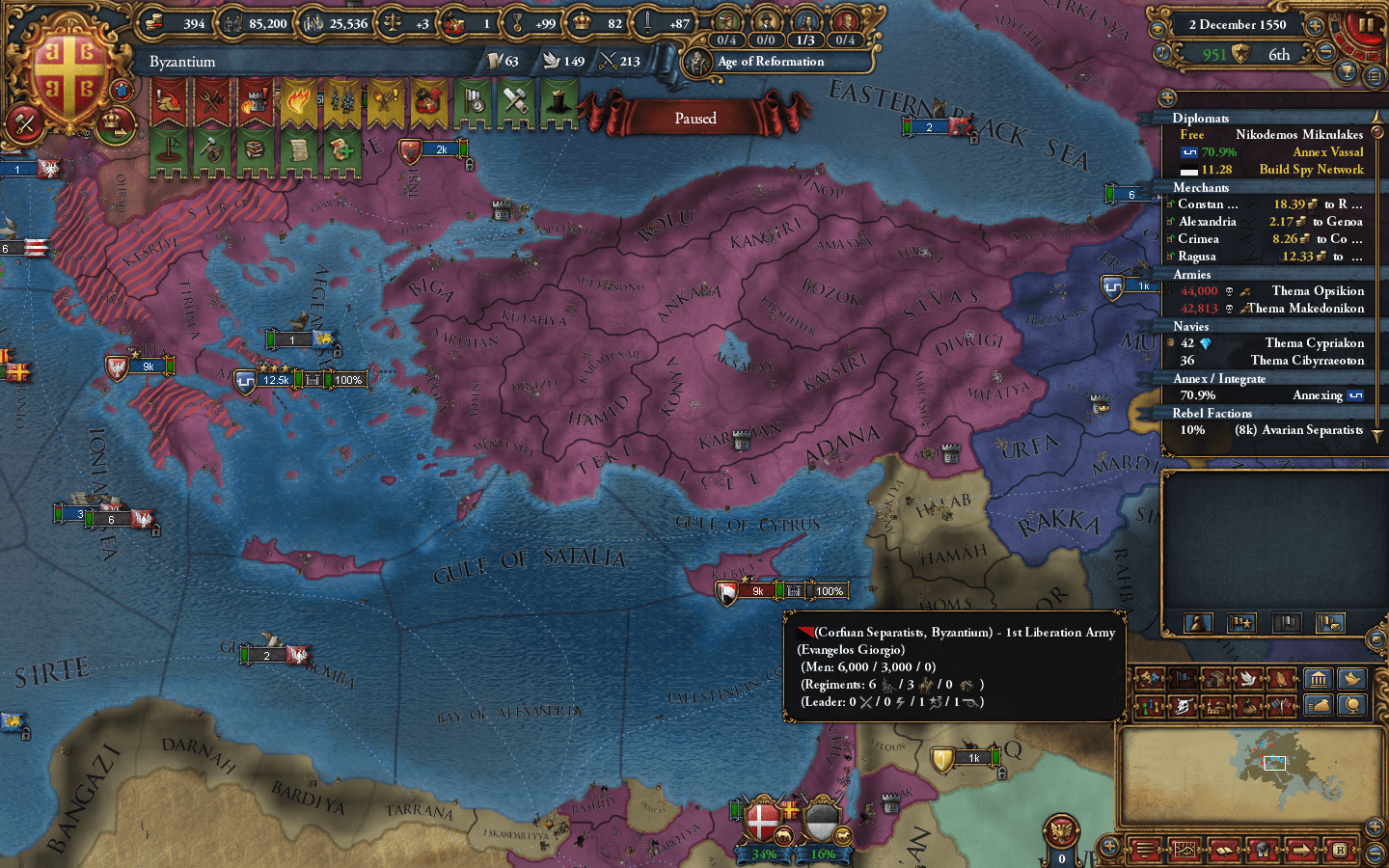 Corfu separatists uprising on Cyprus r/eu4