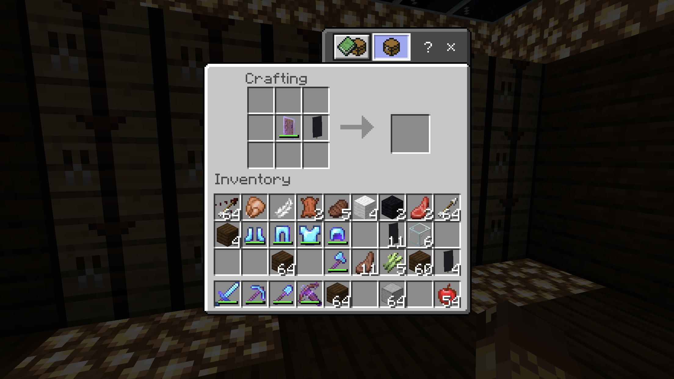 Idk why Im not being able to put the banner in the shield (in Minecraft