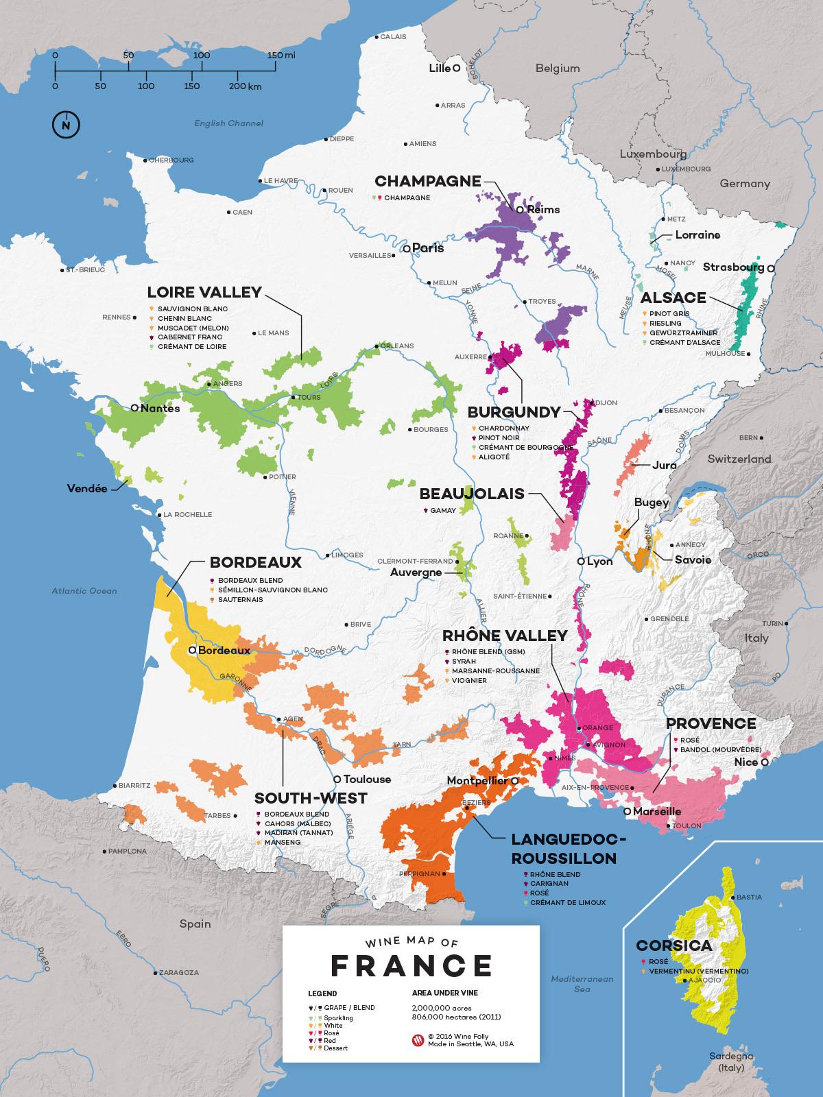 French Wine Varieties r/MapPorn
