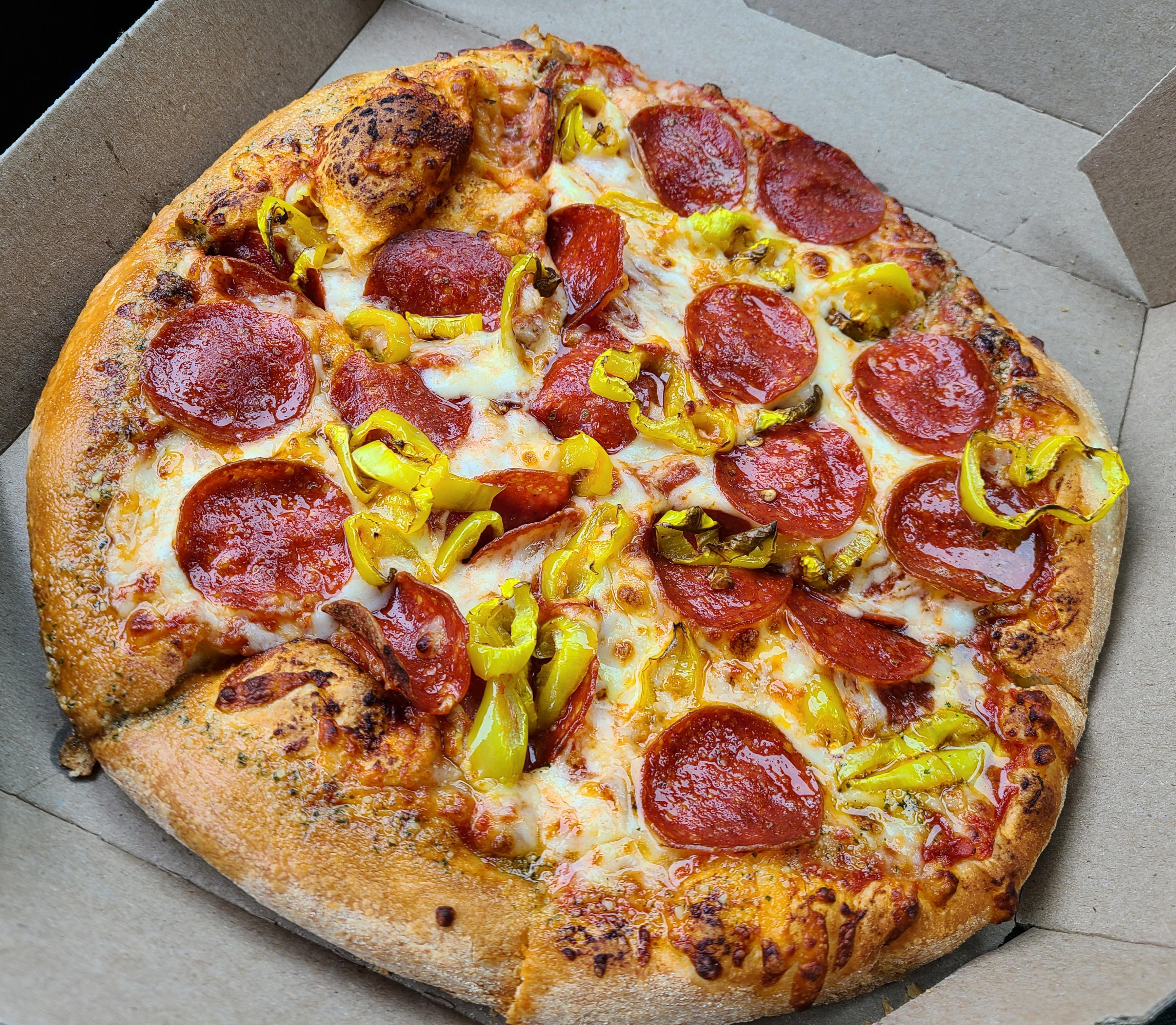 Randomly got a small pizza from Domino's today. It was honestly amazing