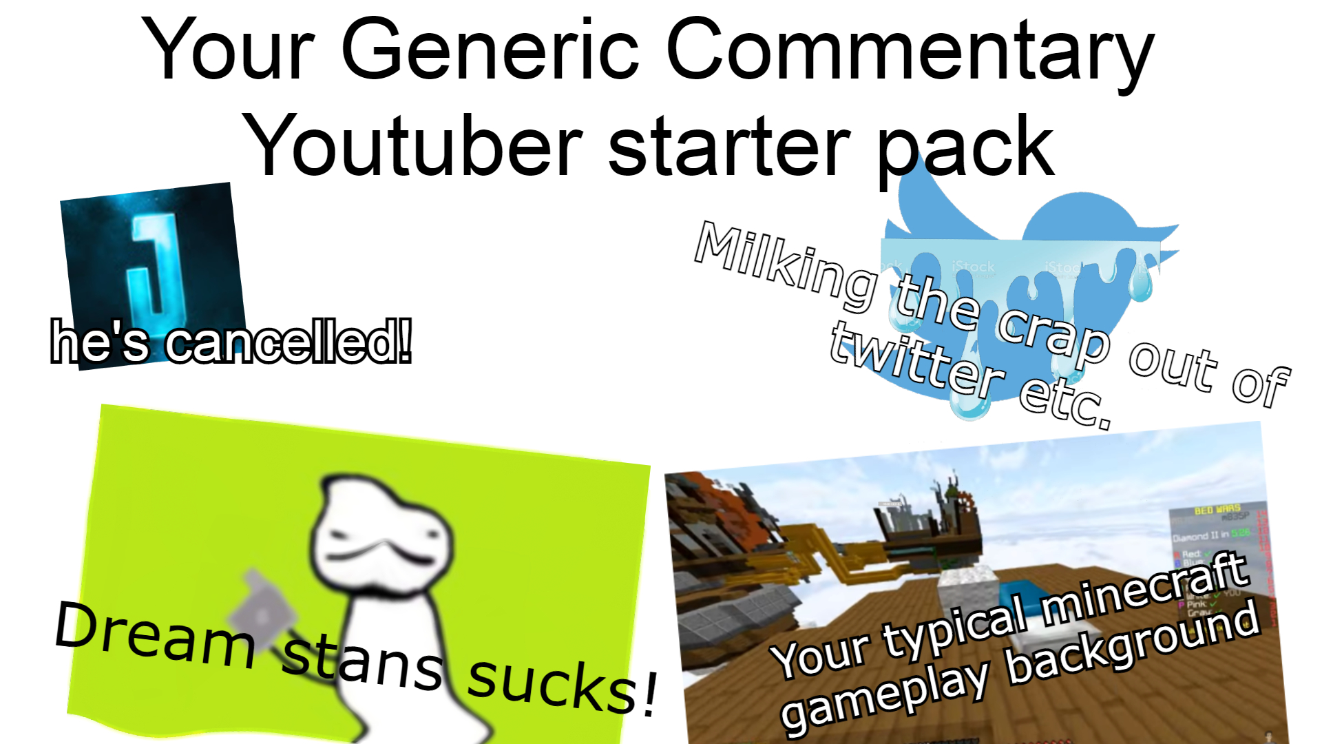 The Generic Commentary Youtuber starter pack r/starterpacks