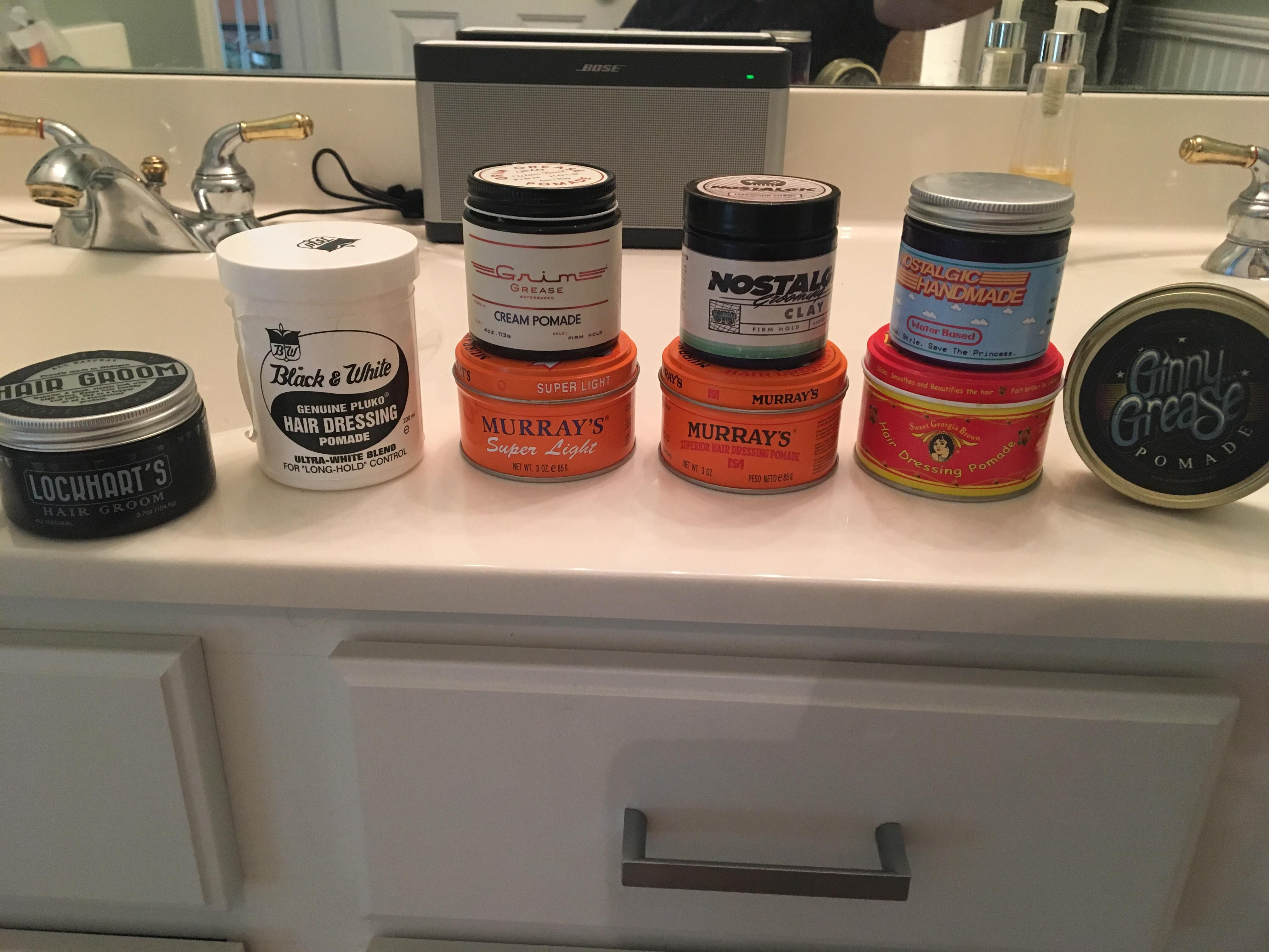 Trying to clear out my collection. A few classic pomades for sale, and