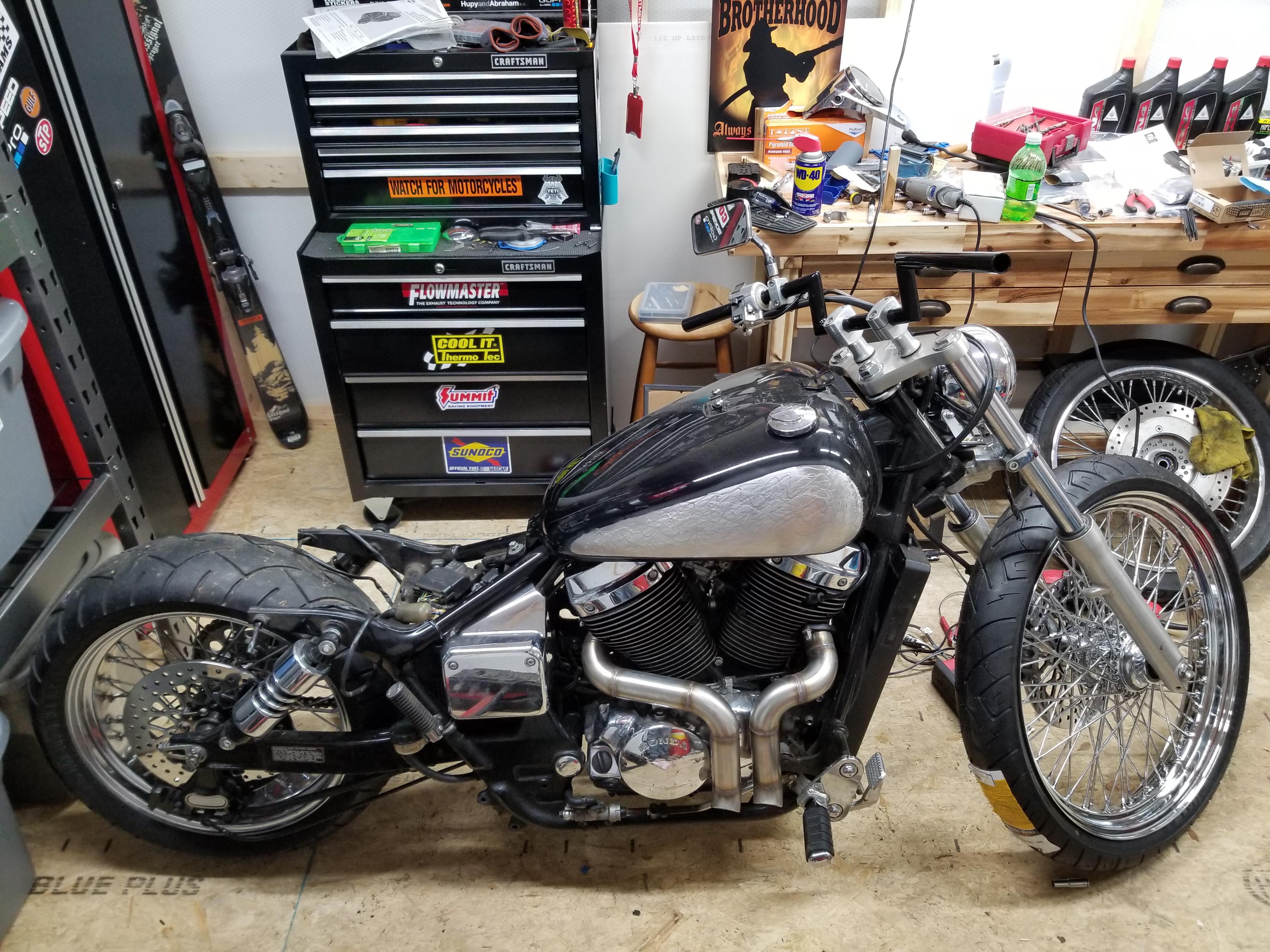 New to the sub, figured I would share my project. 2001 Honda Shadow