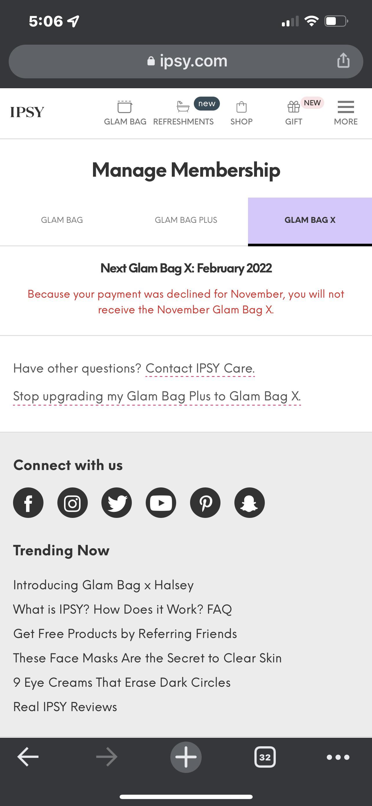 Joined in January 2022. Why does it say my card was declined in