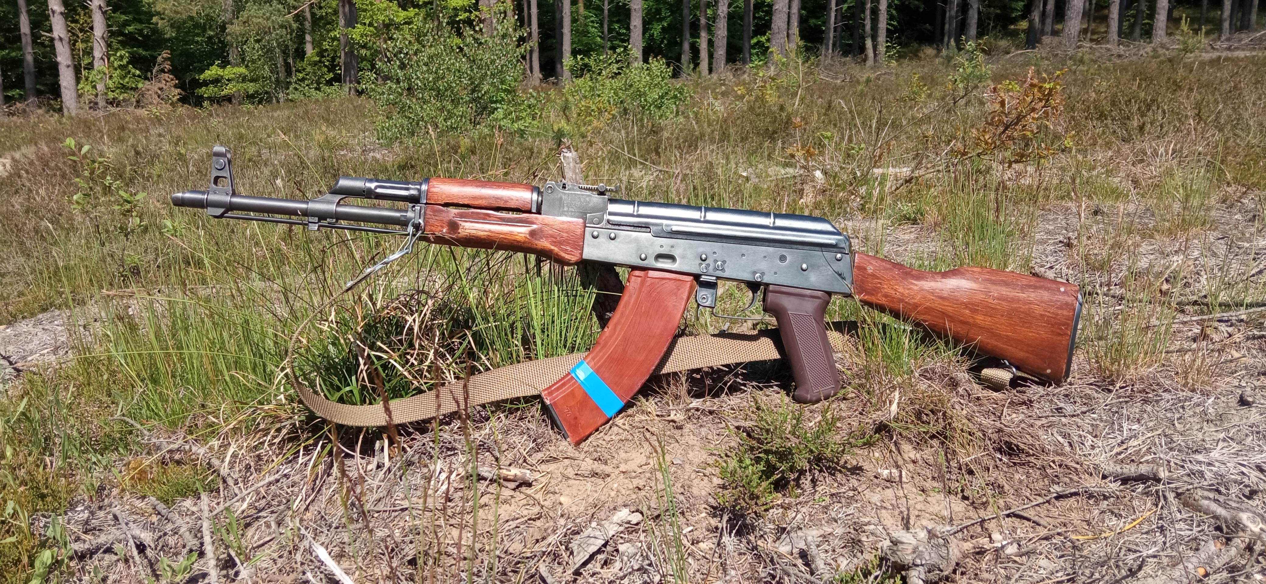 Steel, wood & bakelite my hand weathered E&L AKM essential with real