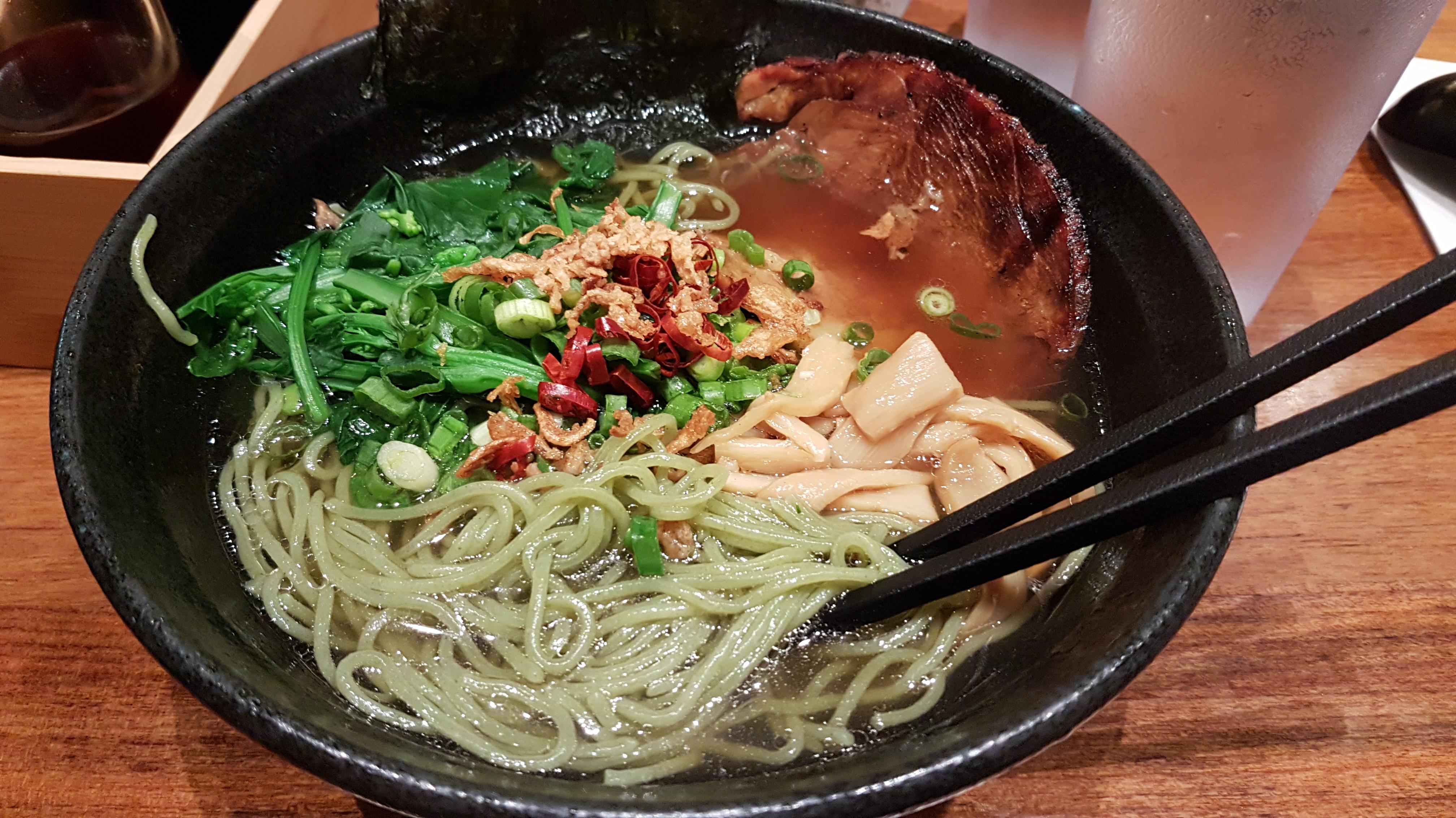 Shoyu Ramen (with kale noodles) r/FoodPorn