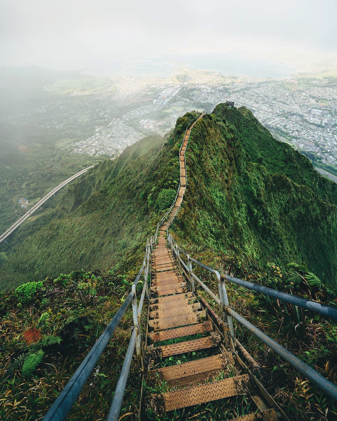 The Haiku Stairs in Oahu, Hawaii r/crazystairs