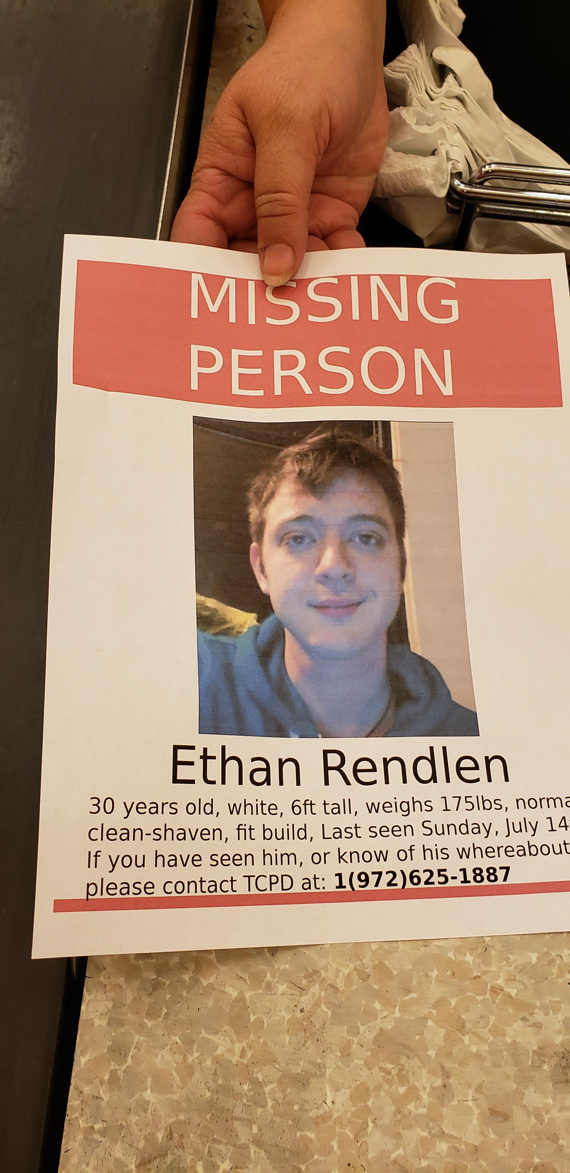 Last seen at tom thumb in east plano. r/Dallas