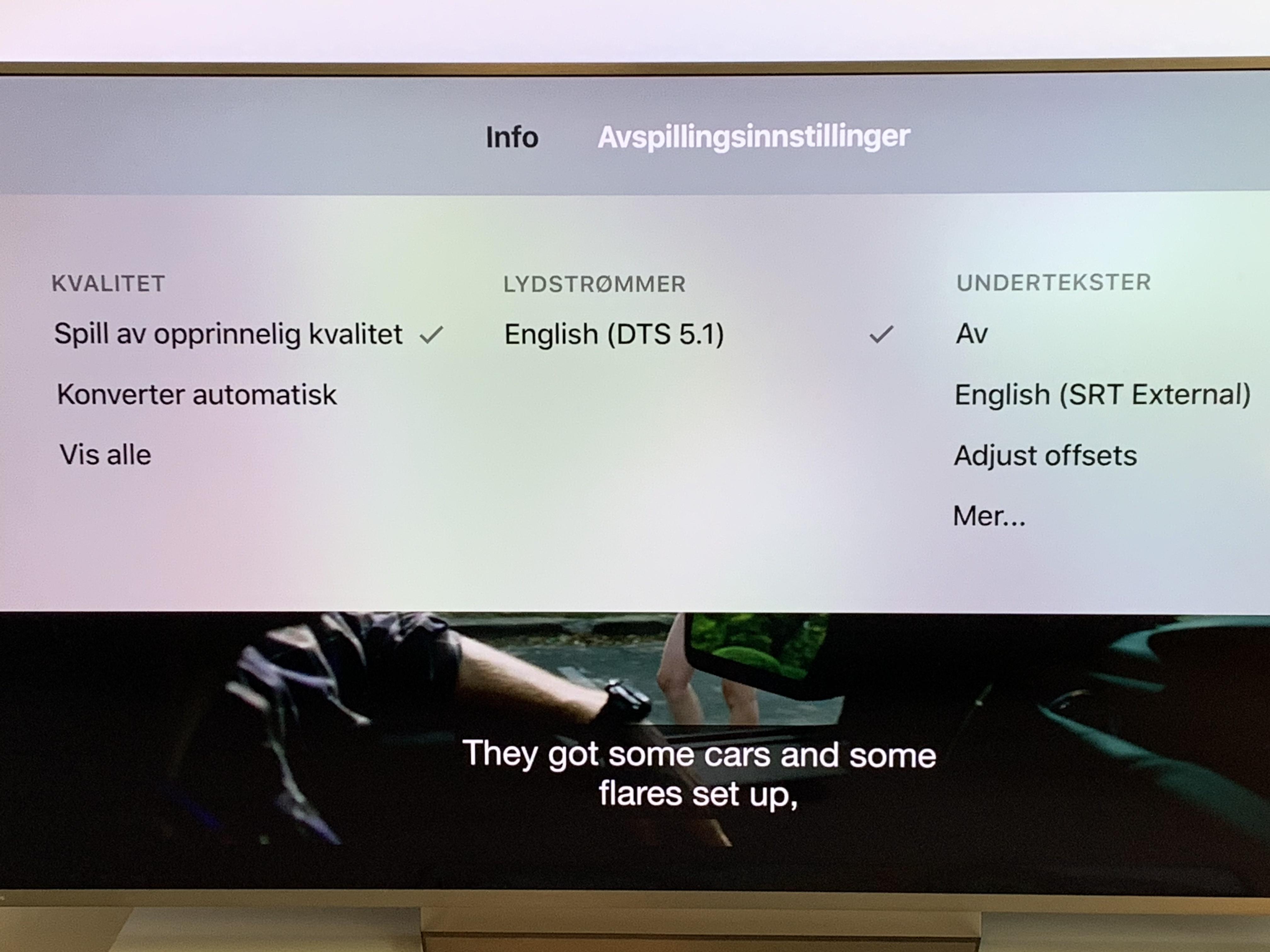 TIL Plex for AppleTV now supports changing audio and subtitlesettings