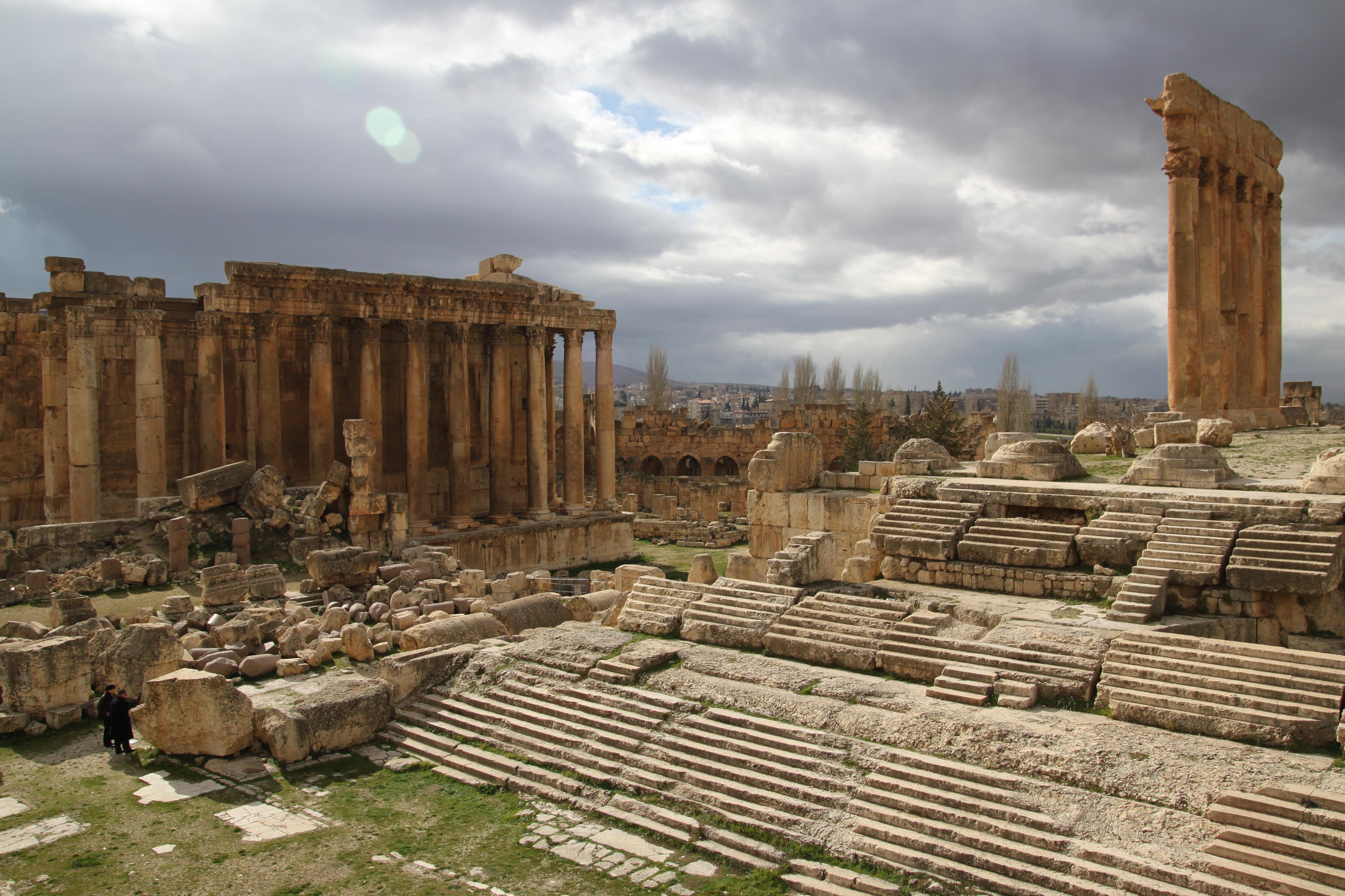 The Temple of Bacchus and the Temple of Jupiter in Baalbek, Lebanon