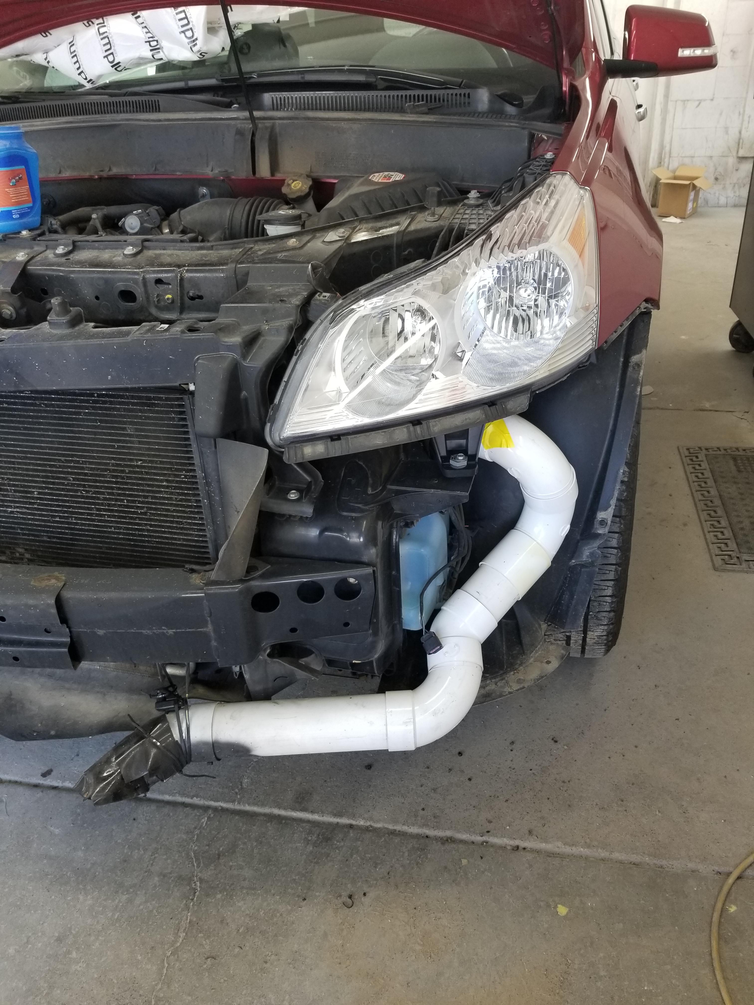 Traverse custom cold air intake. r/Shitty_Car_Mods