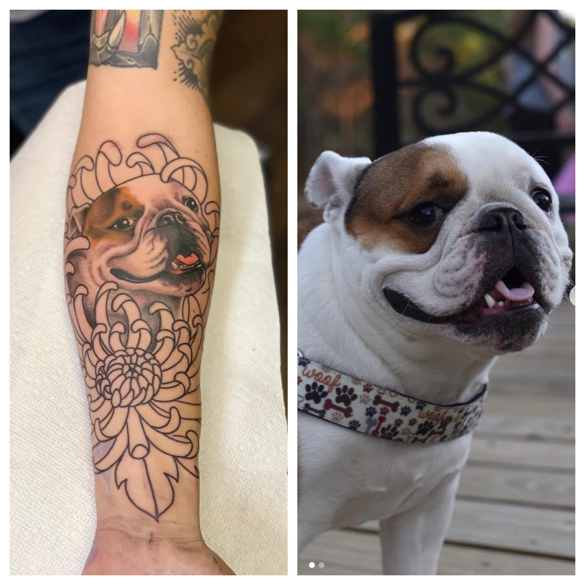 Goomba in Progress by Chris Champion at Noble Street Spring, TX tattoos