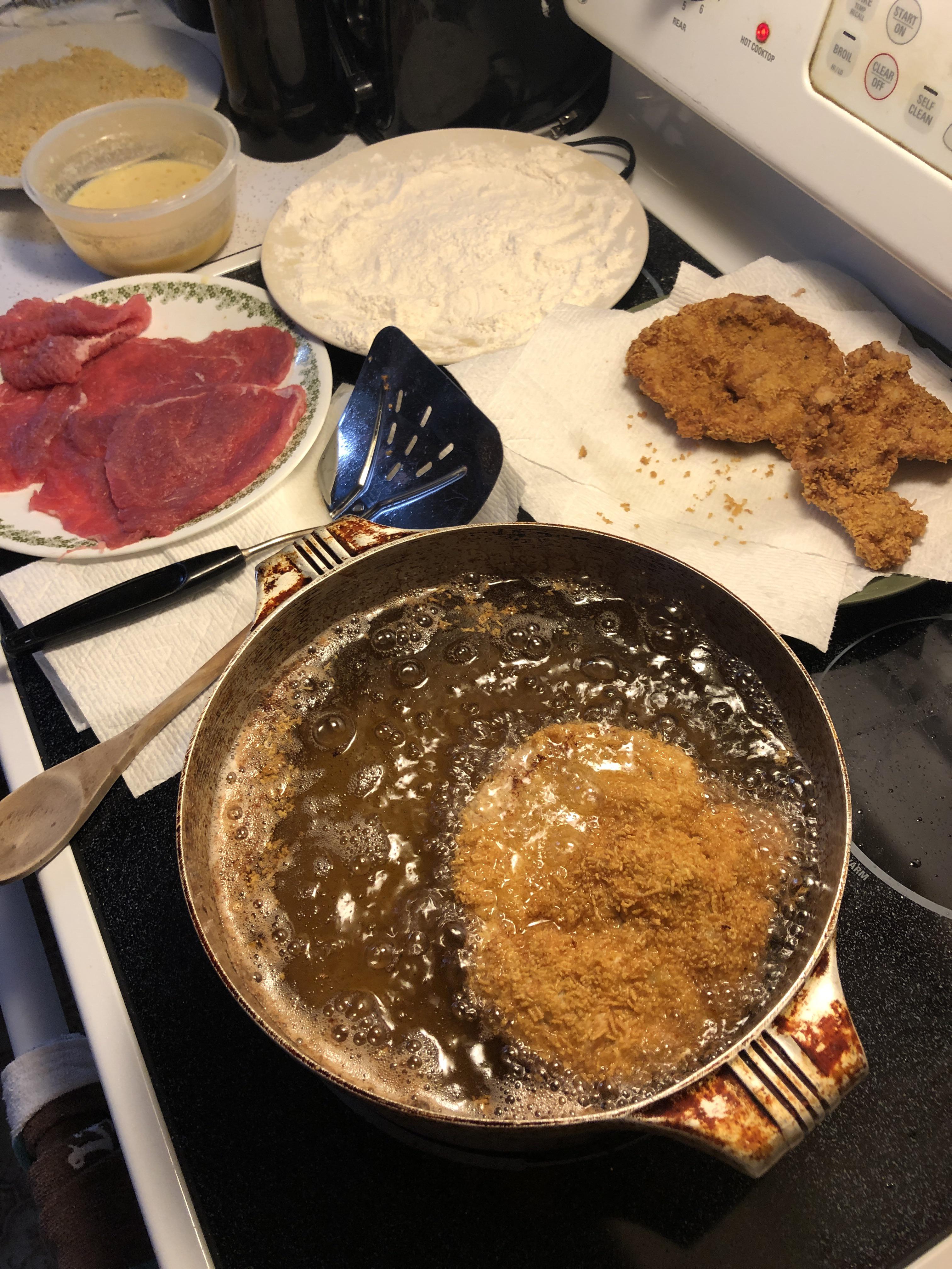 Fried pork tenderloins r/tonightsdinner