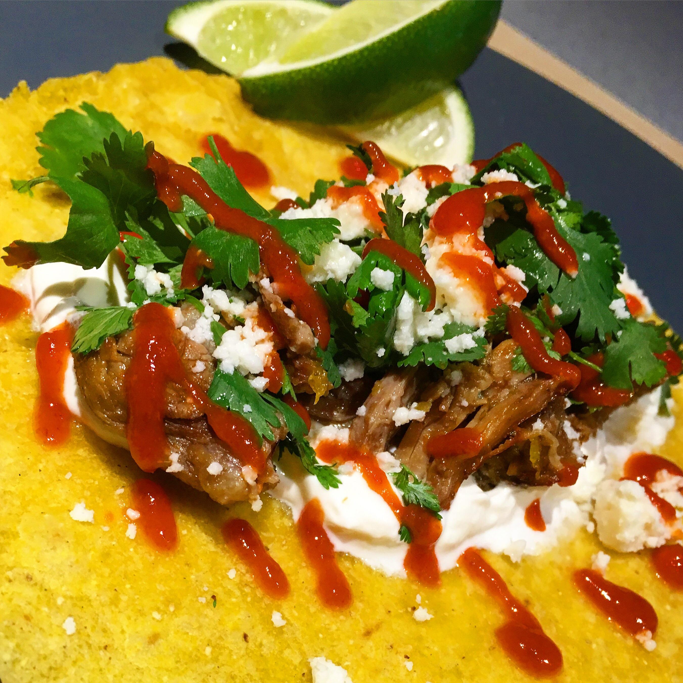 [HOMEMADE] Carnitas on Fresh Corn Tortillas w/Cotija r/food