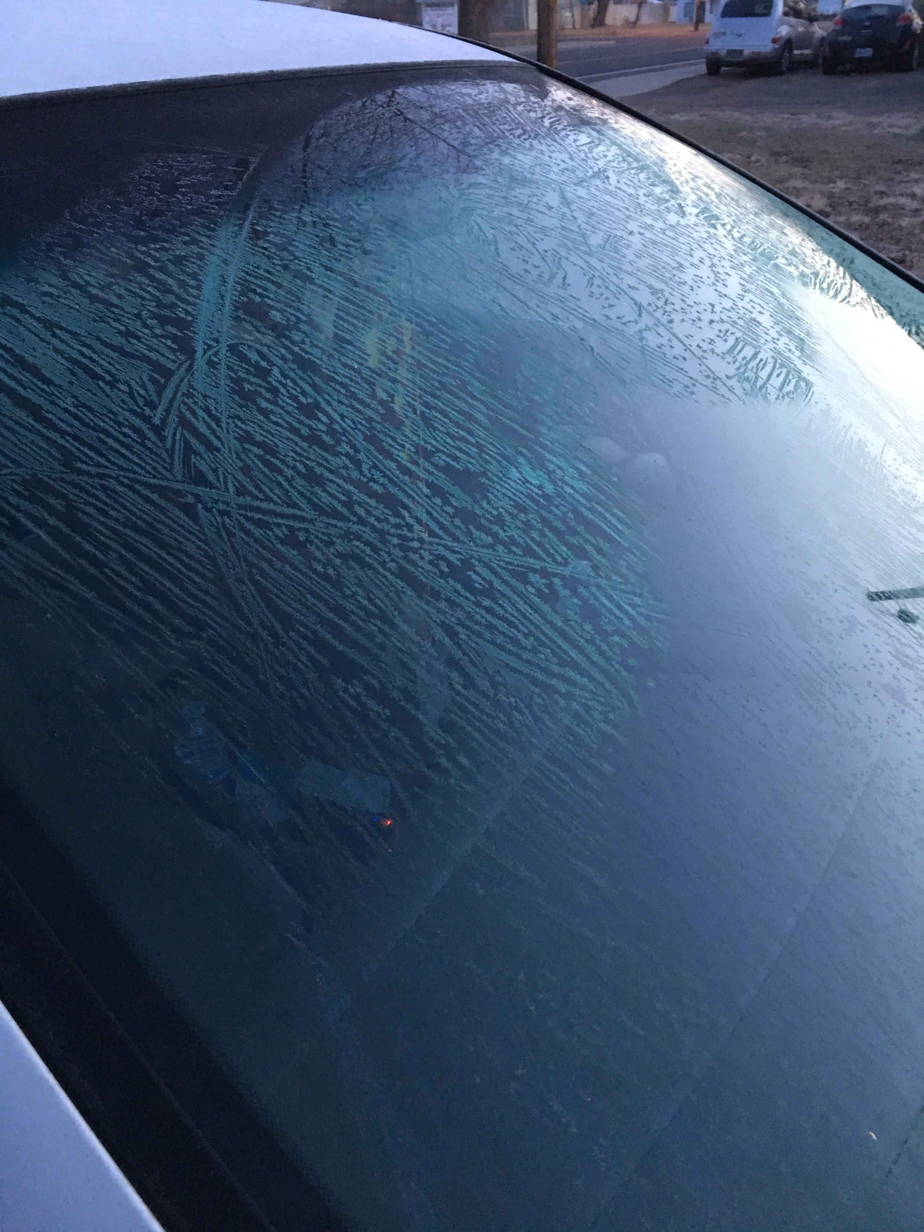 Frosted windshield in Central Oregon r/mildlyinteresting