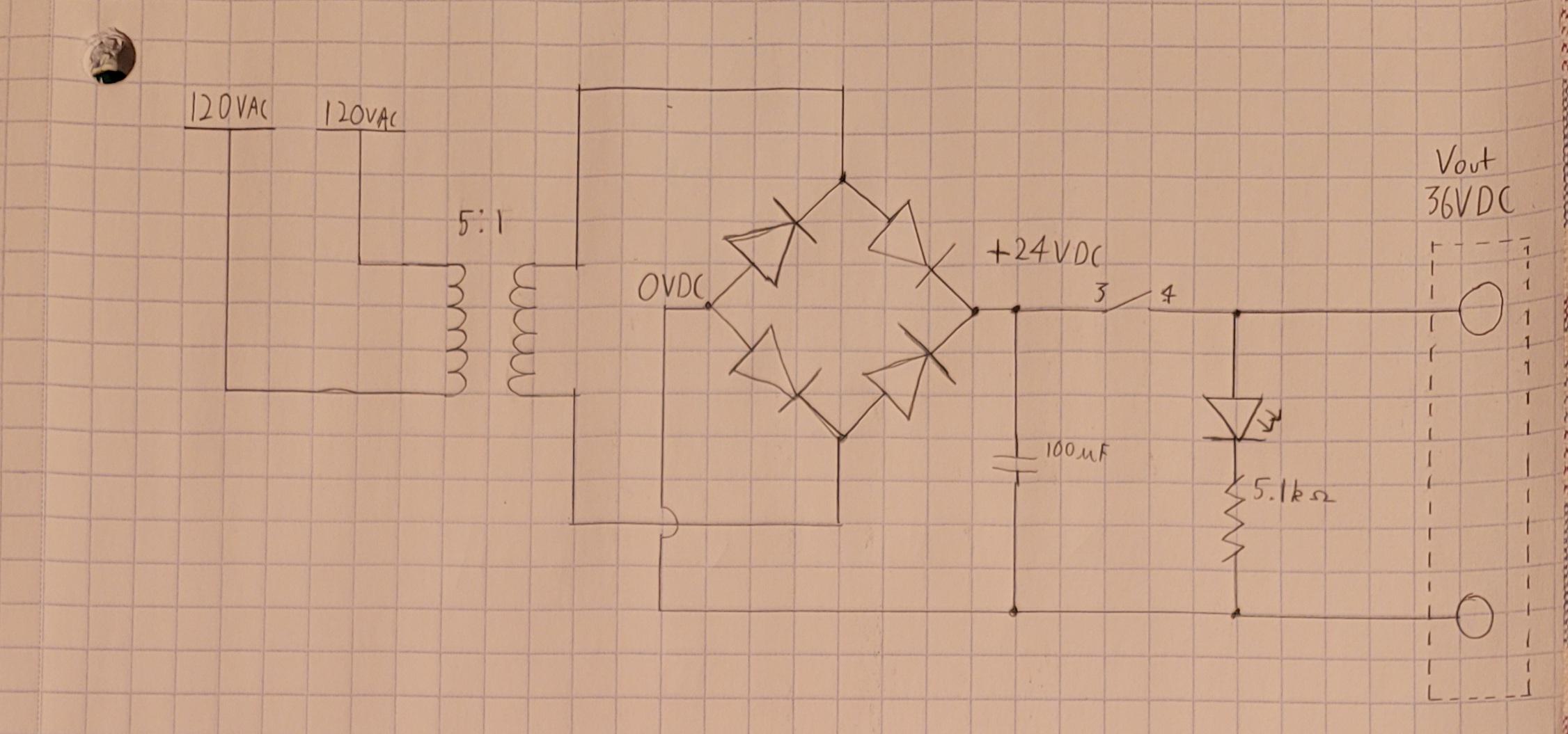 I currently have this power supply circuit hooked up. I expected to see