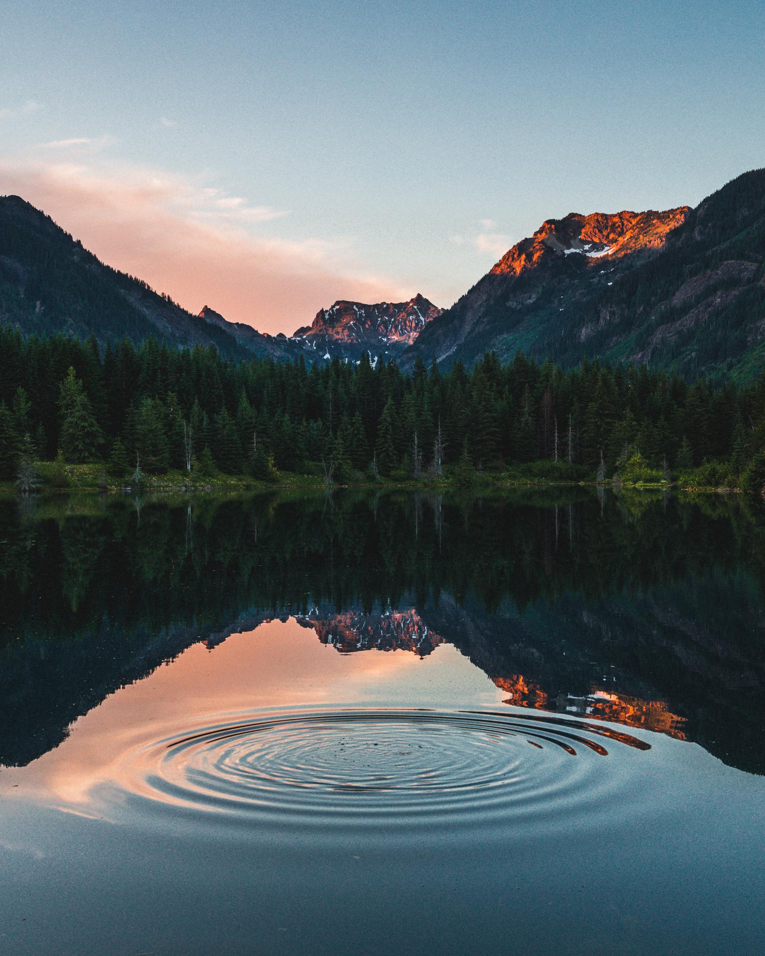 Gold Creek Pond, Snoqualmie, WA, July 2018. [OC][1536x1920] r/EarthPorn