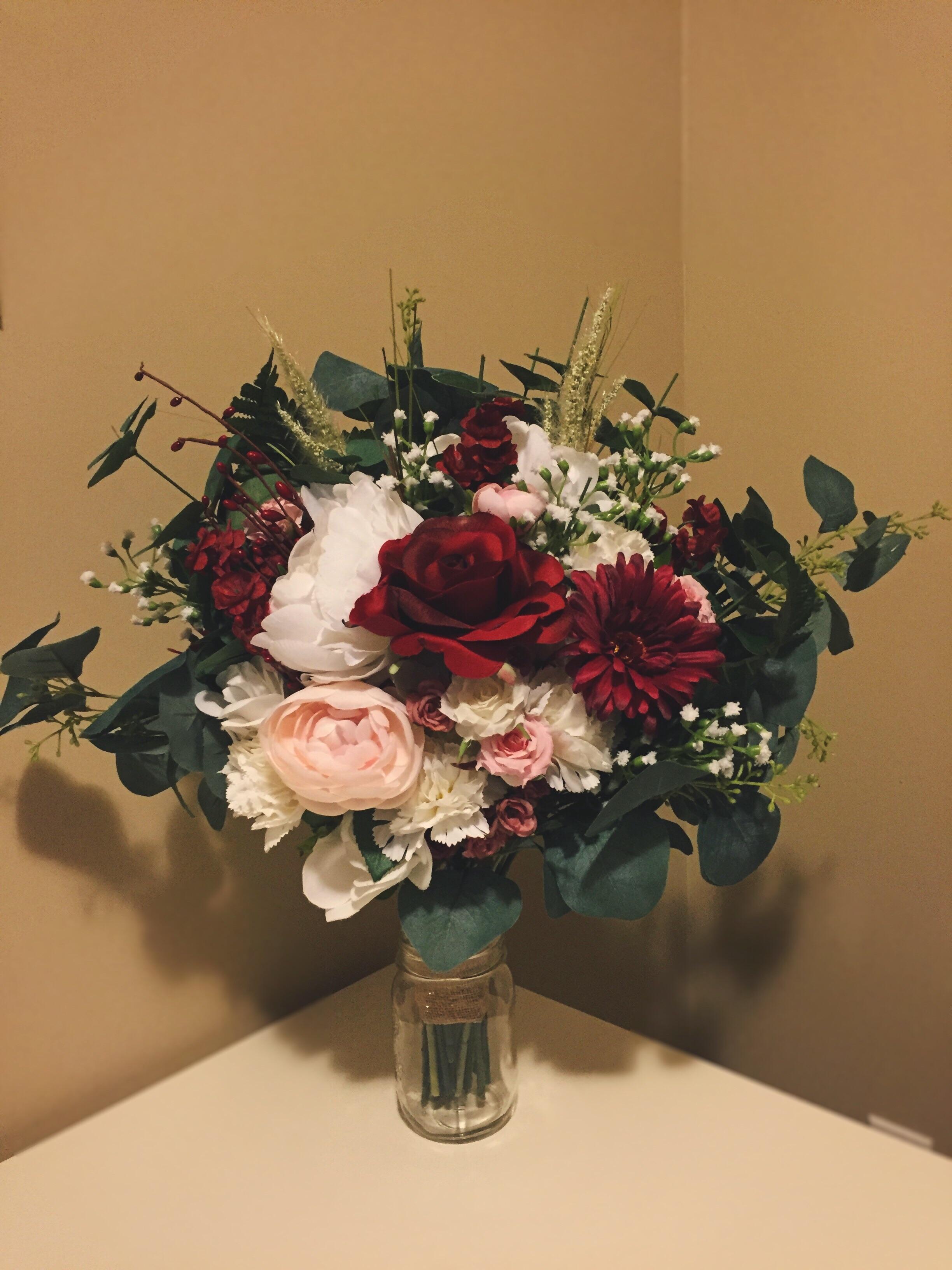 About 80 in Michaels flowers later and I’m done assembling my faux