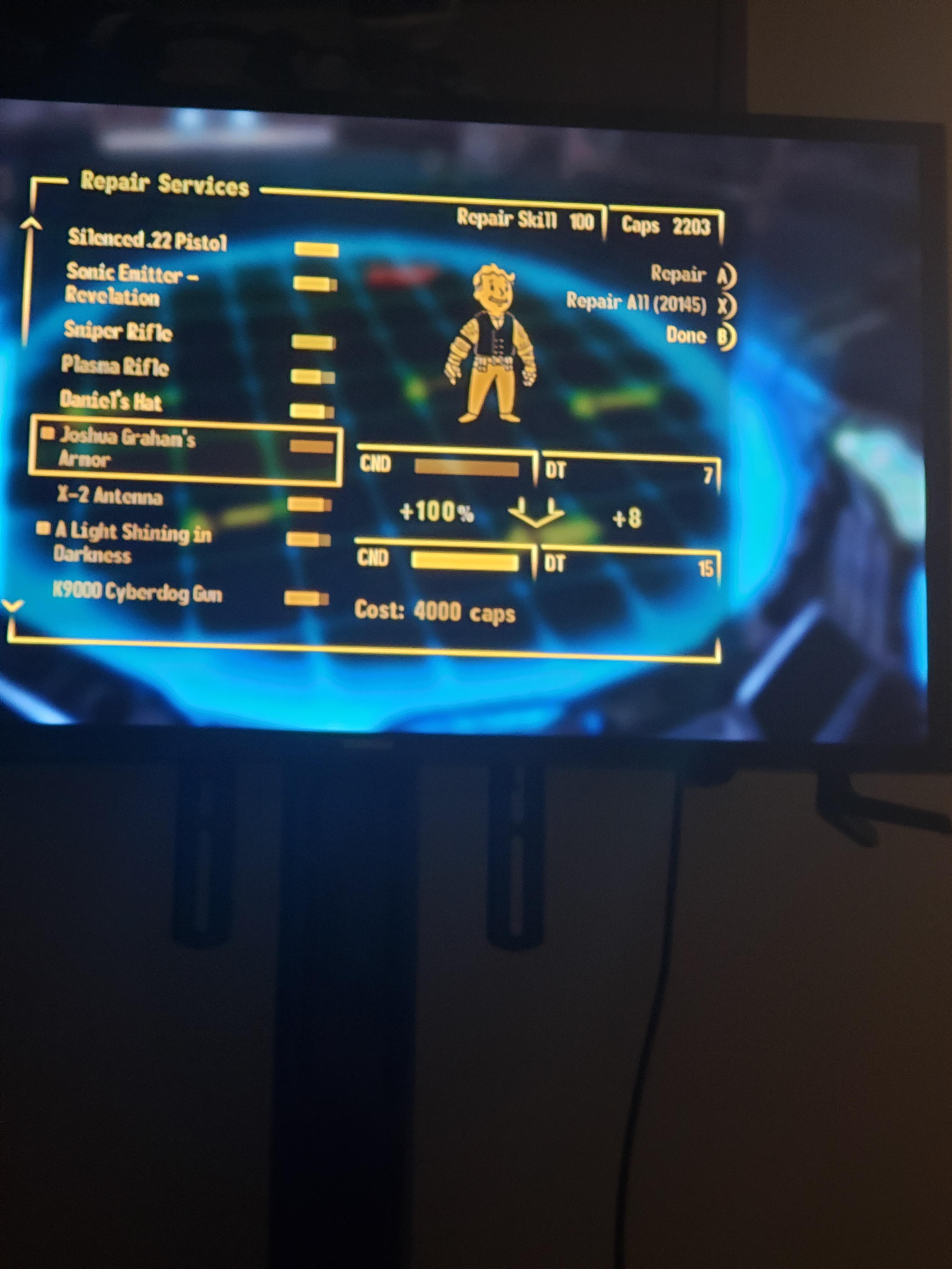 Can I repair armor at 0 condition in any way r/fnv