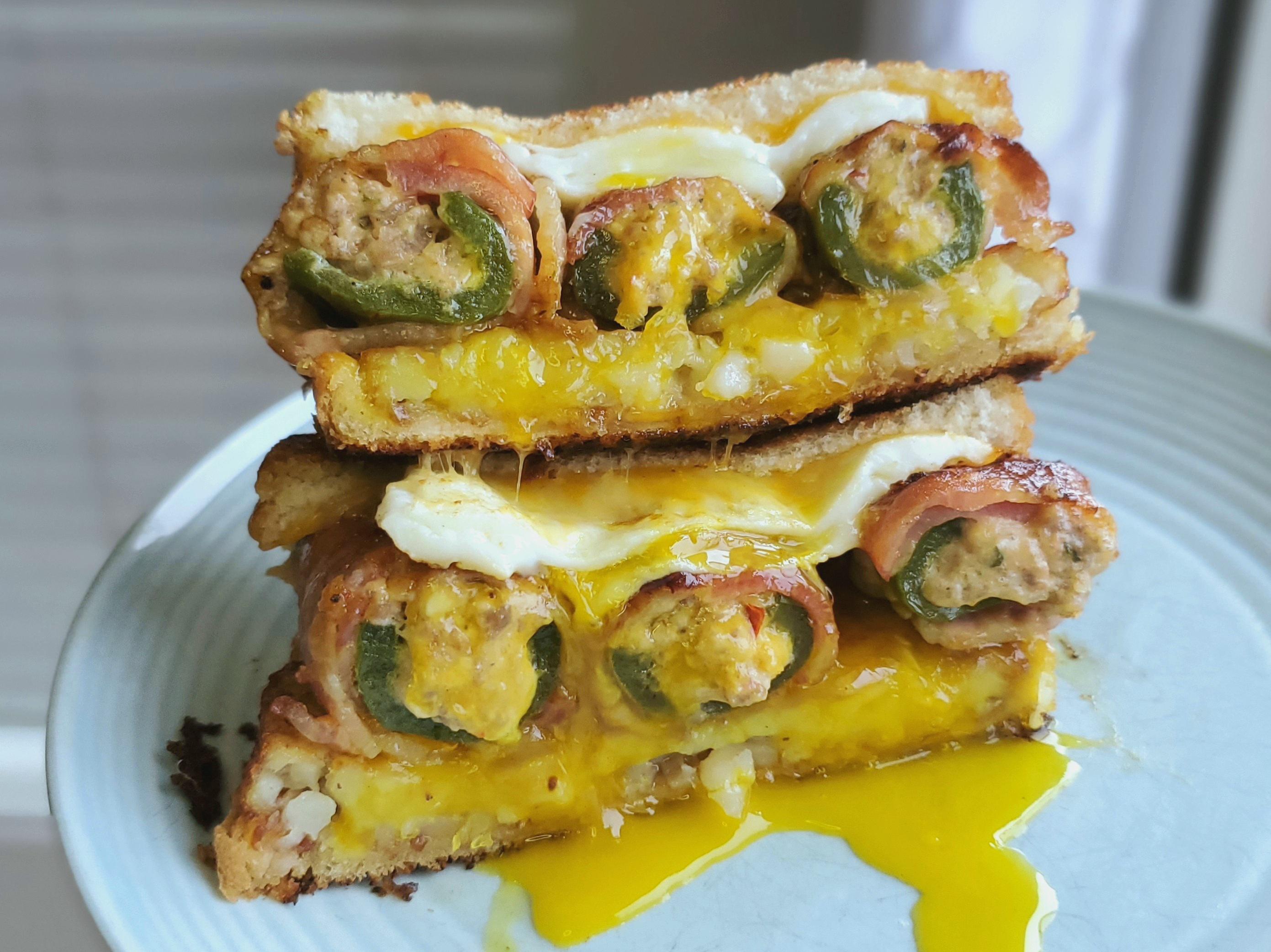 [Homemade] Country Sausage & Cream Cheese Stuffed, Maple Bacon Wrapped