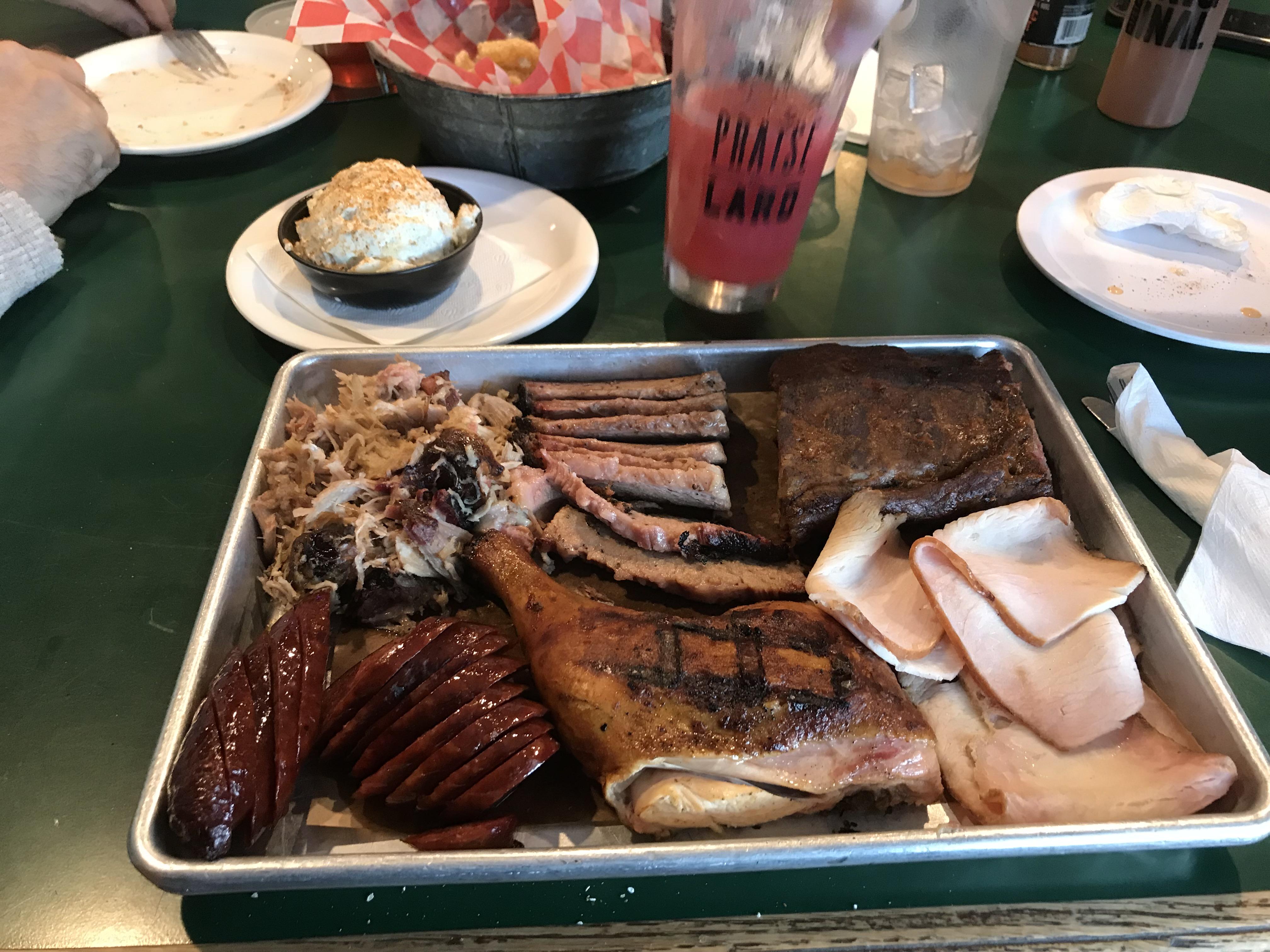17th St BBQ pulled pork, brisket, ribs, sausage, smoked chicken, smoked