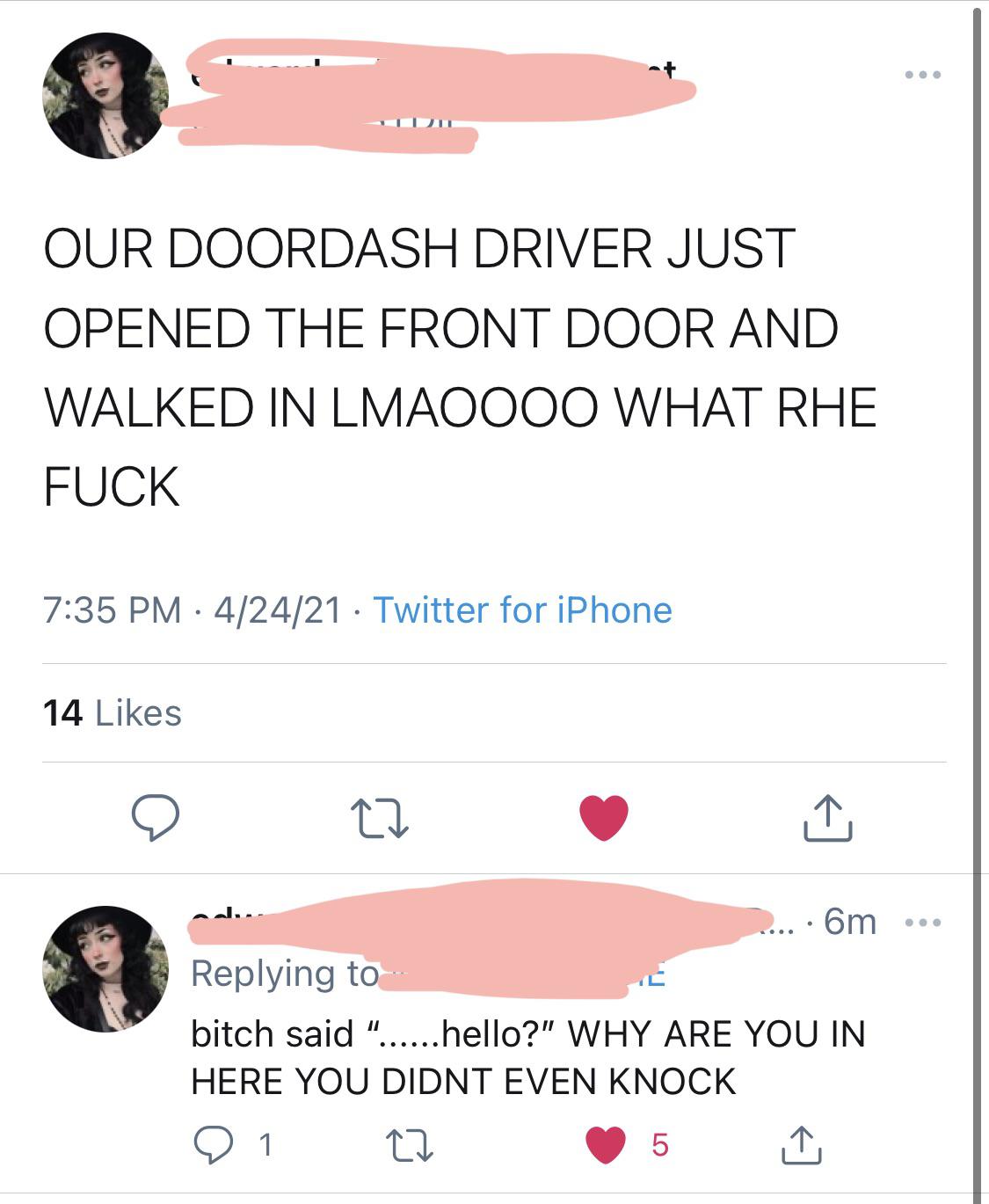 Talk about “hand it to customer” 😩 doordash