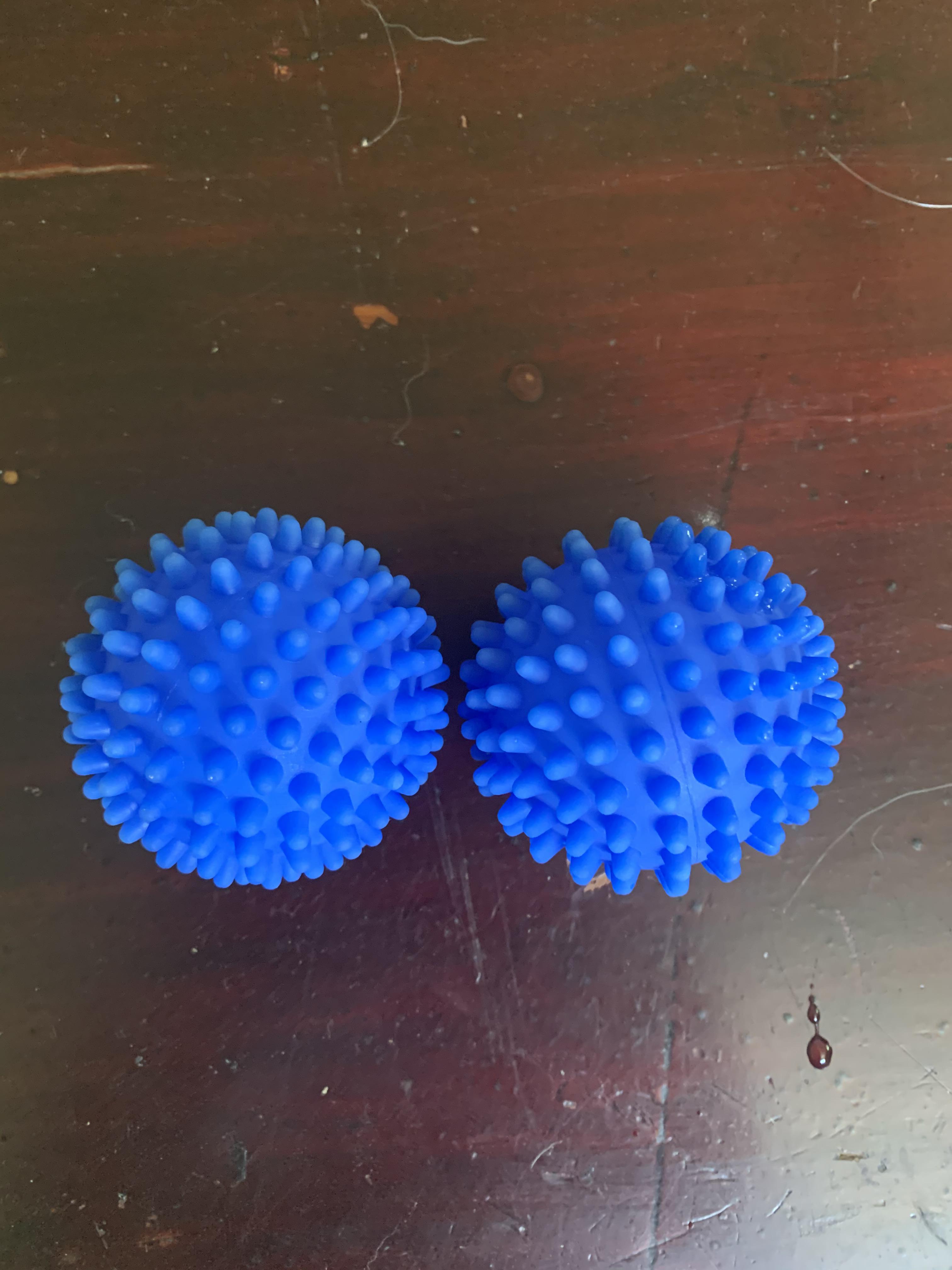 Using dollar store dryer balls as shiatsu massage balls. In the past I