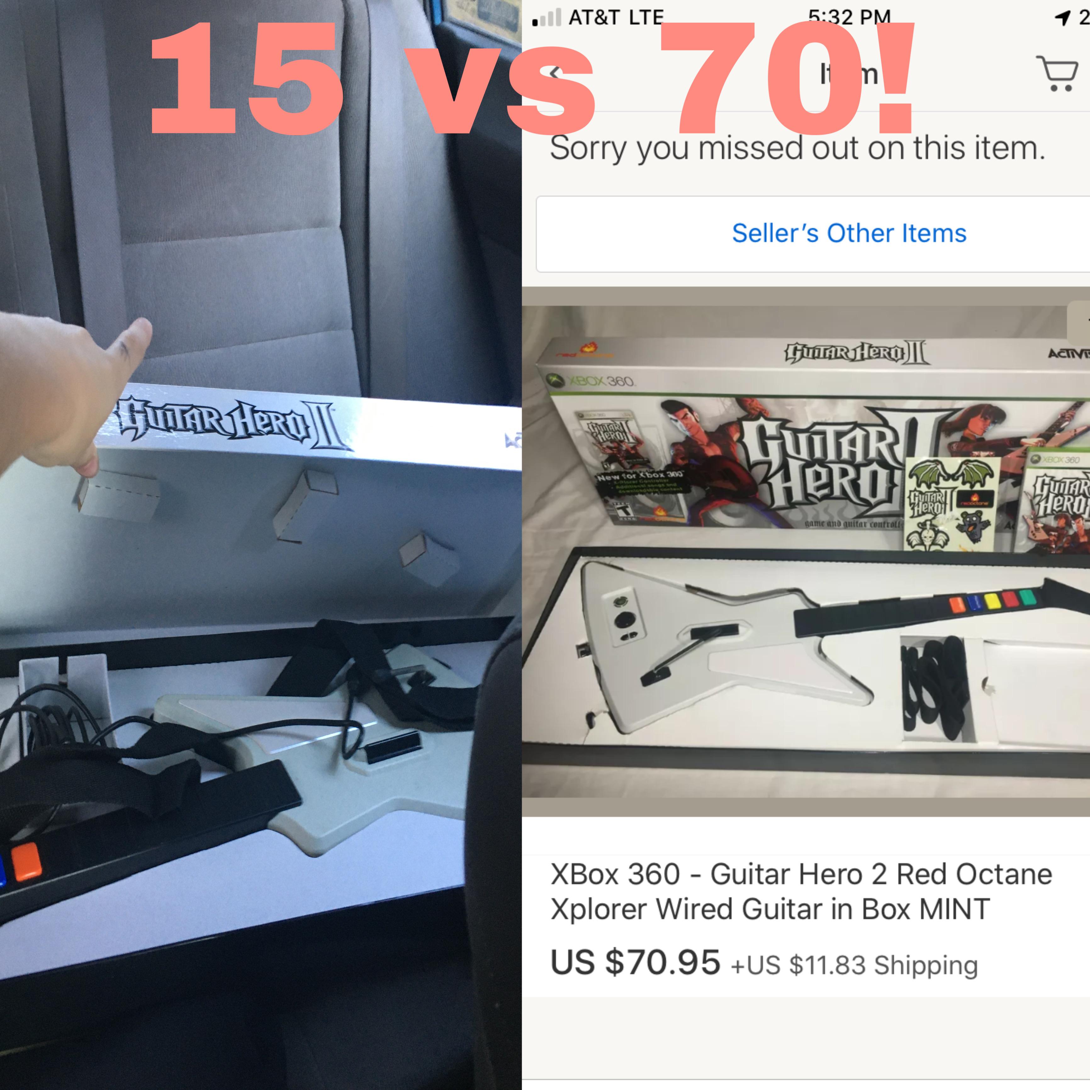 My craigslist pickup for 15! Also got a Wii WOR for 10! r/GuitarHero