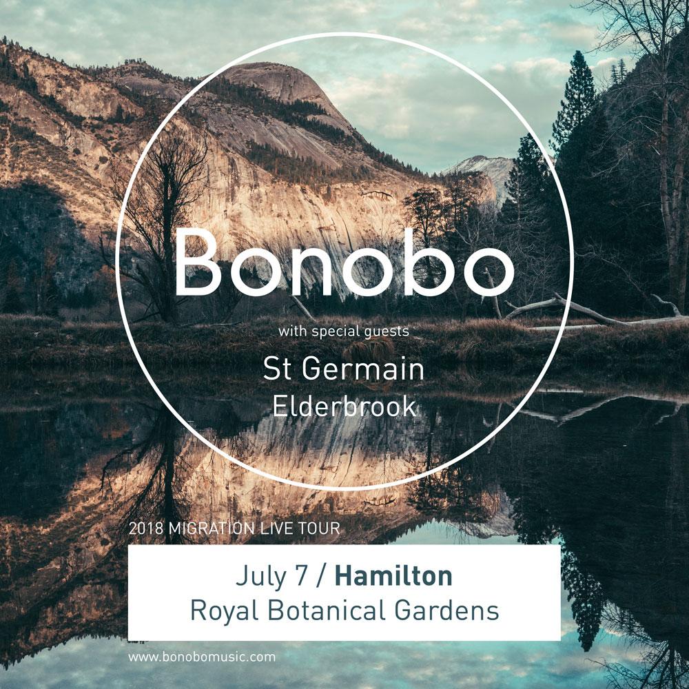 Bonobo (Live) with St Germain and Elderbrook July 7 Hamilton