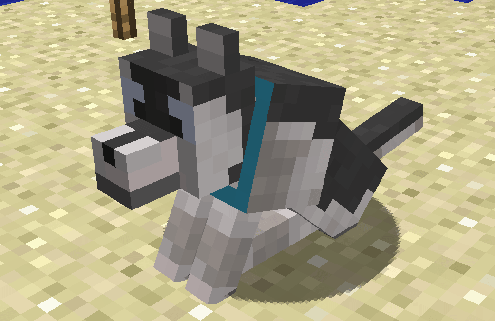 I retextured the original wolf model as a husky! Minecraft