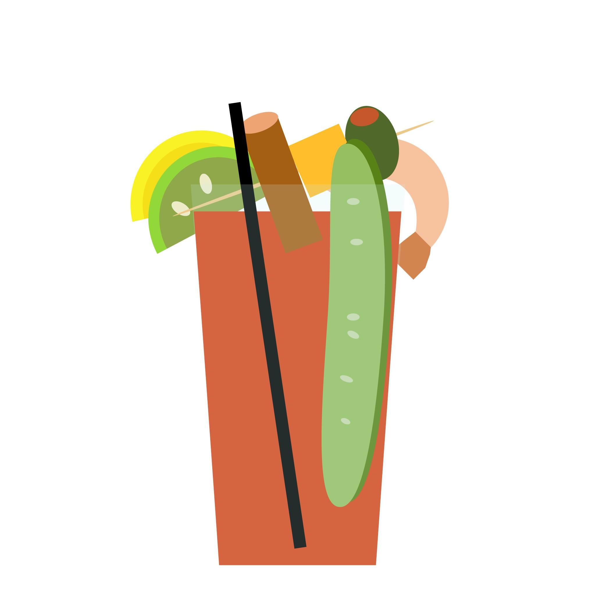 Bloody Mary Emoji Illustrator 5x5" r/Art