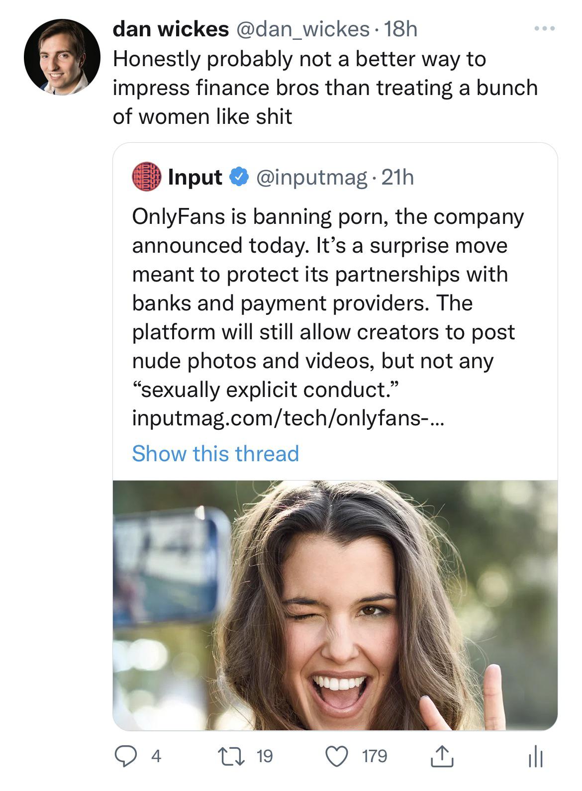 Onlyfans banning porn r/WhitePeopleTwitter