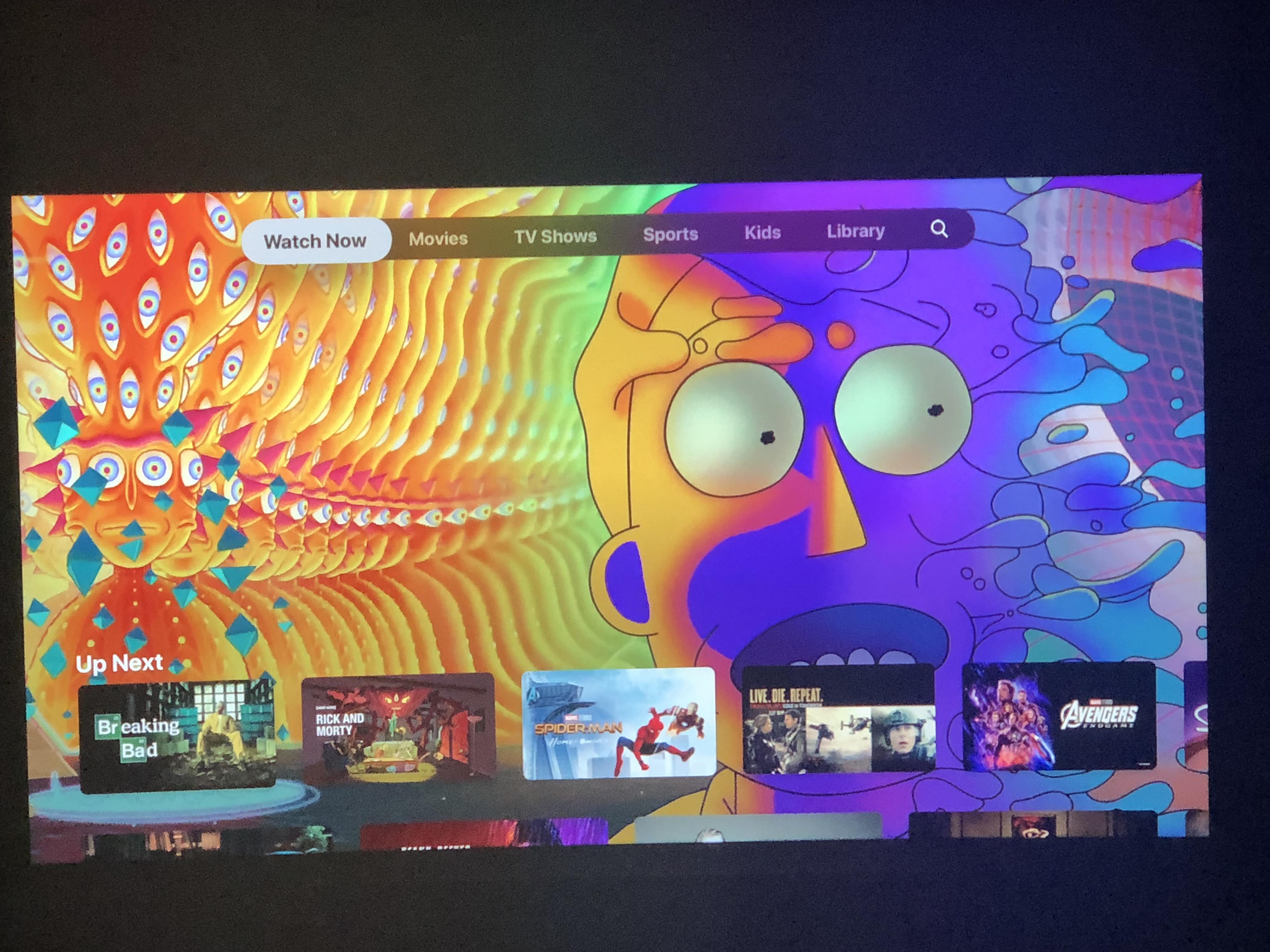 Why does my Apple TV suddenly look like this? rickandmorty
