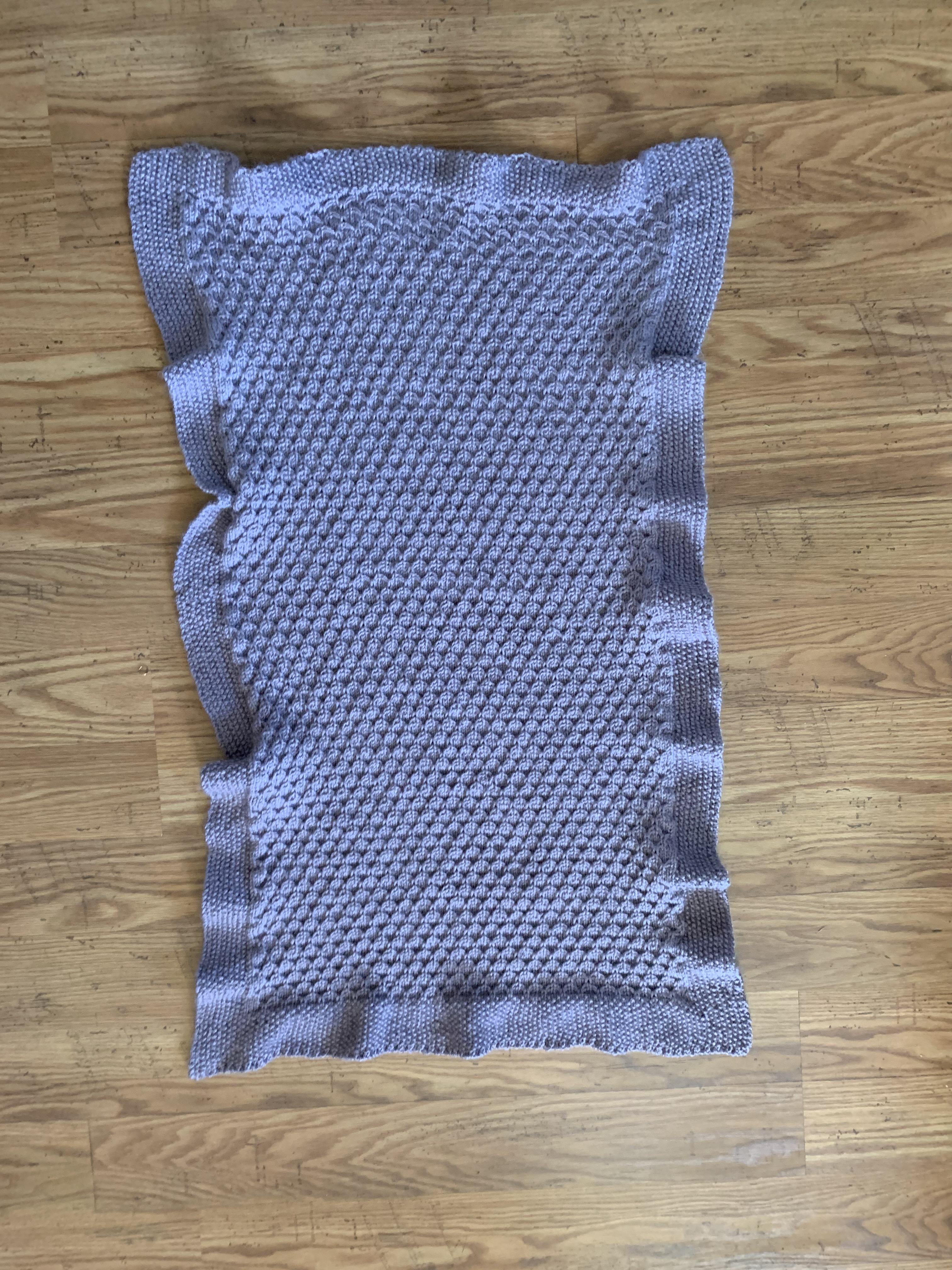 Finally finished this blanket. Blocking is going to be a real pain. r