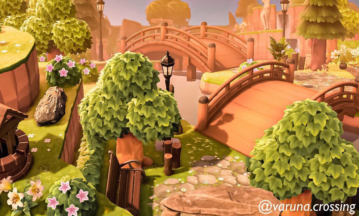My double diagonal zen bridge pathway! r/AnimalCrossing