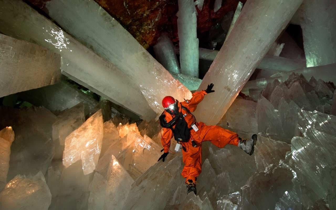 There are caves in Mexico with crystals as big as trees, but you can’t