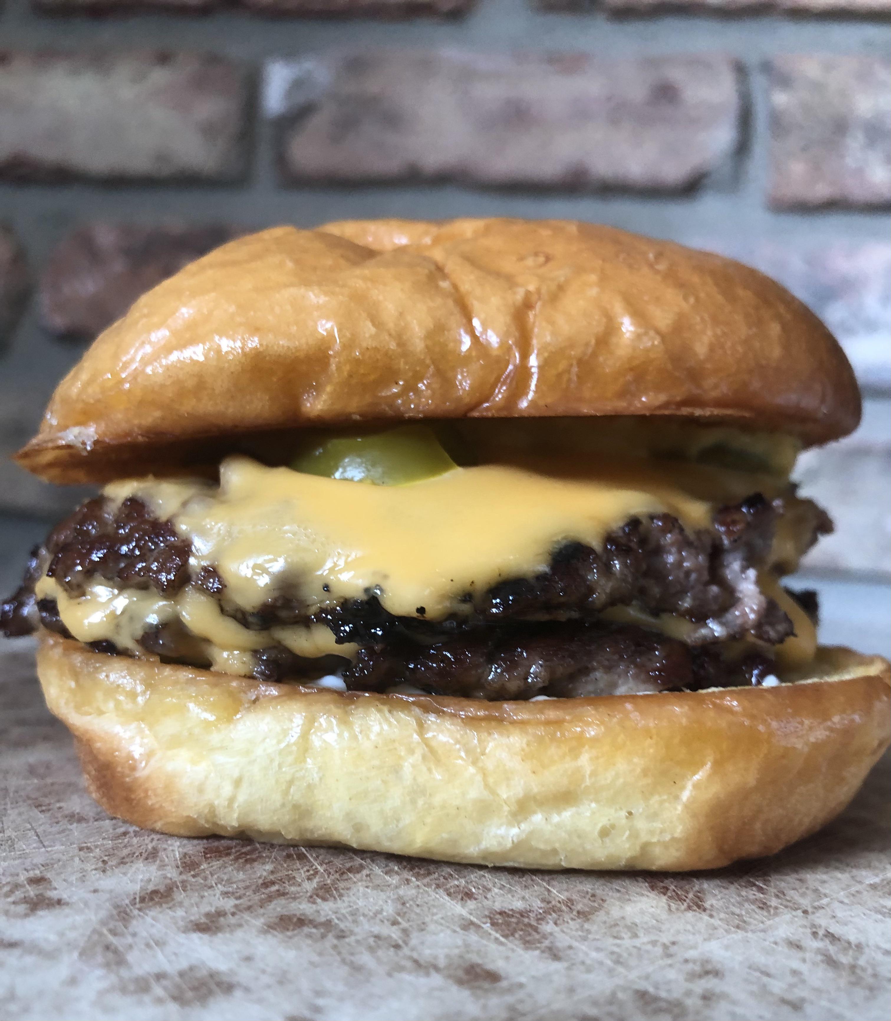 A simple two patty smash burger r/burgers