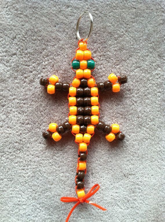 Does anyone remember making these bead lizards as a craft at camp? r