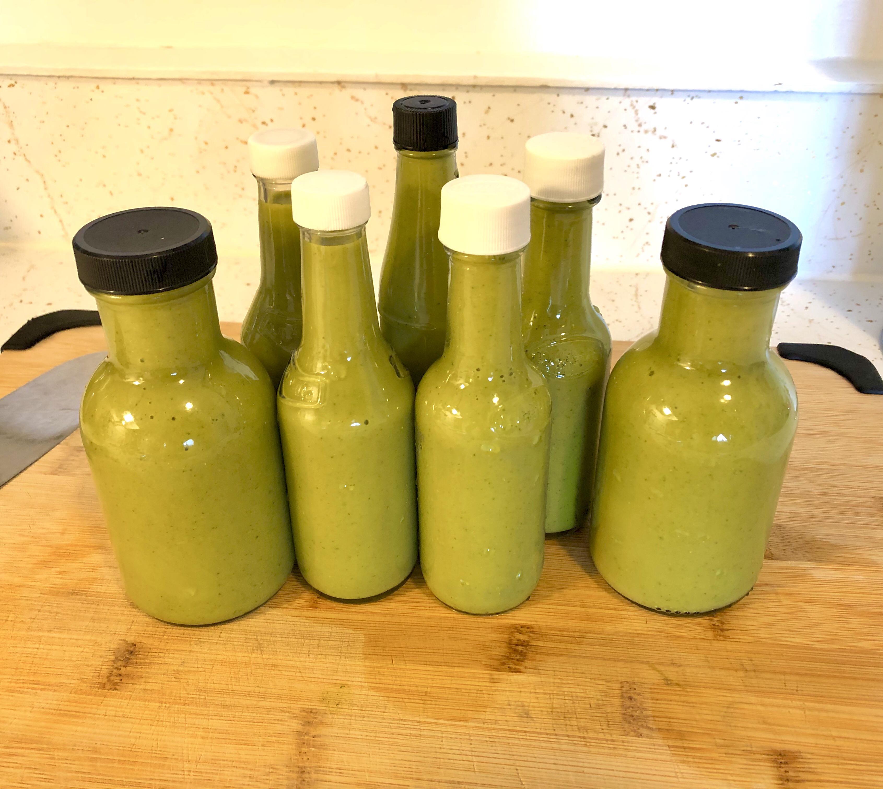 Tested out a new simple recipe. Green chili, cilantro, garlic, onion