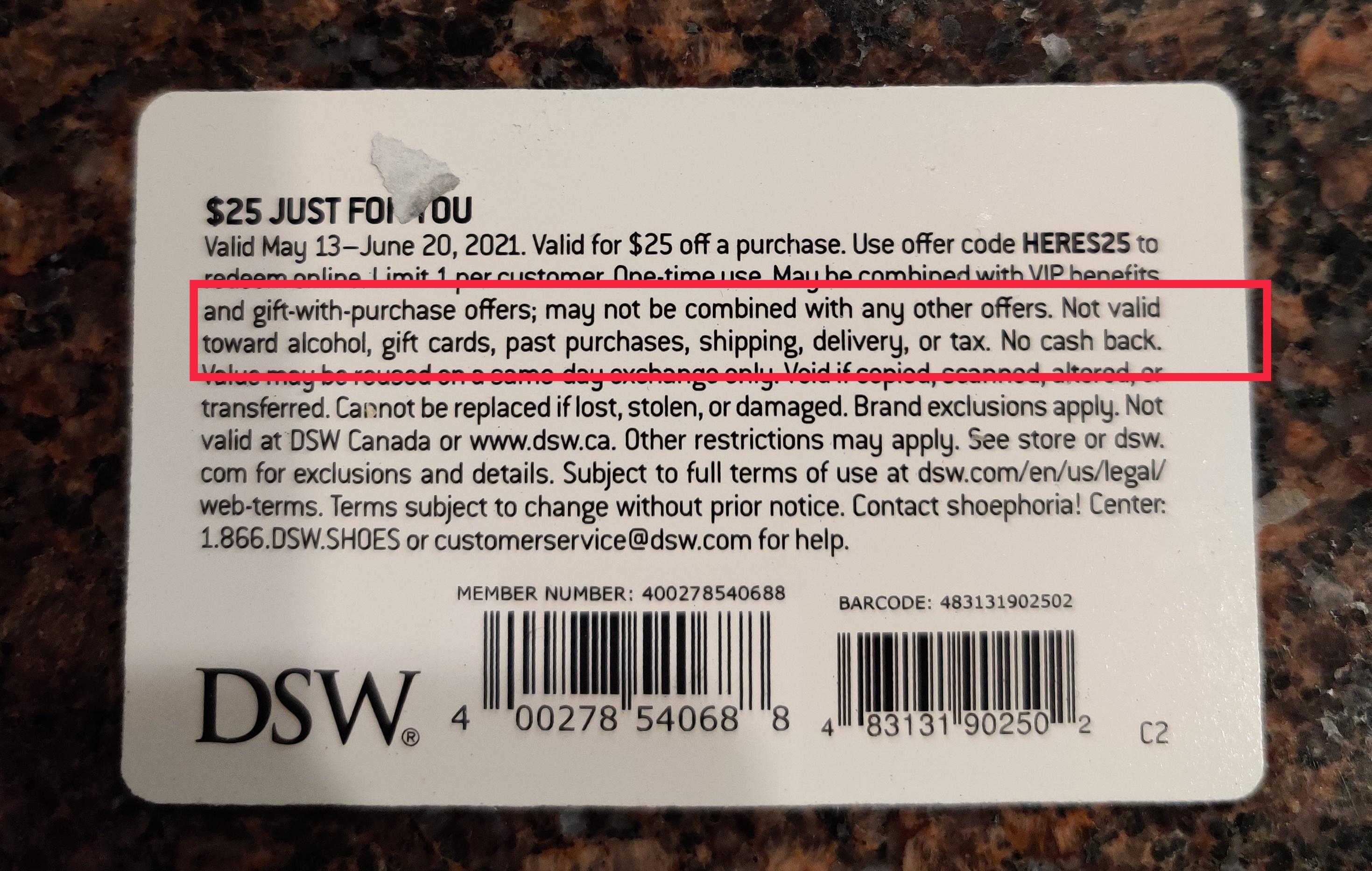 Apparently DSW sells alcohol, but don't even think of using your gift